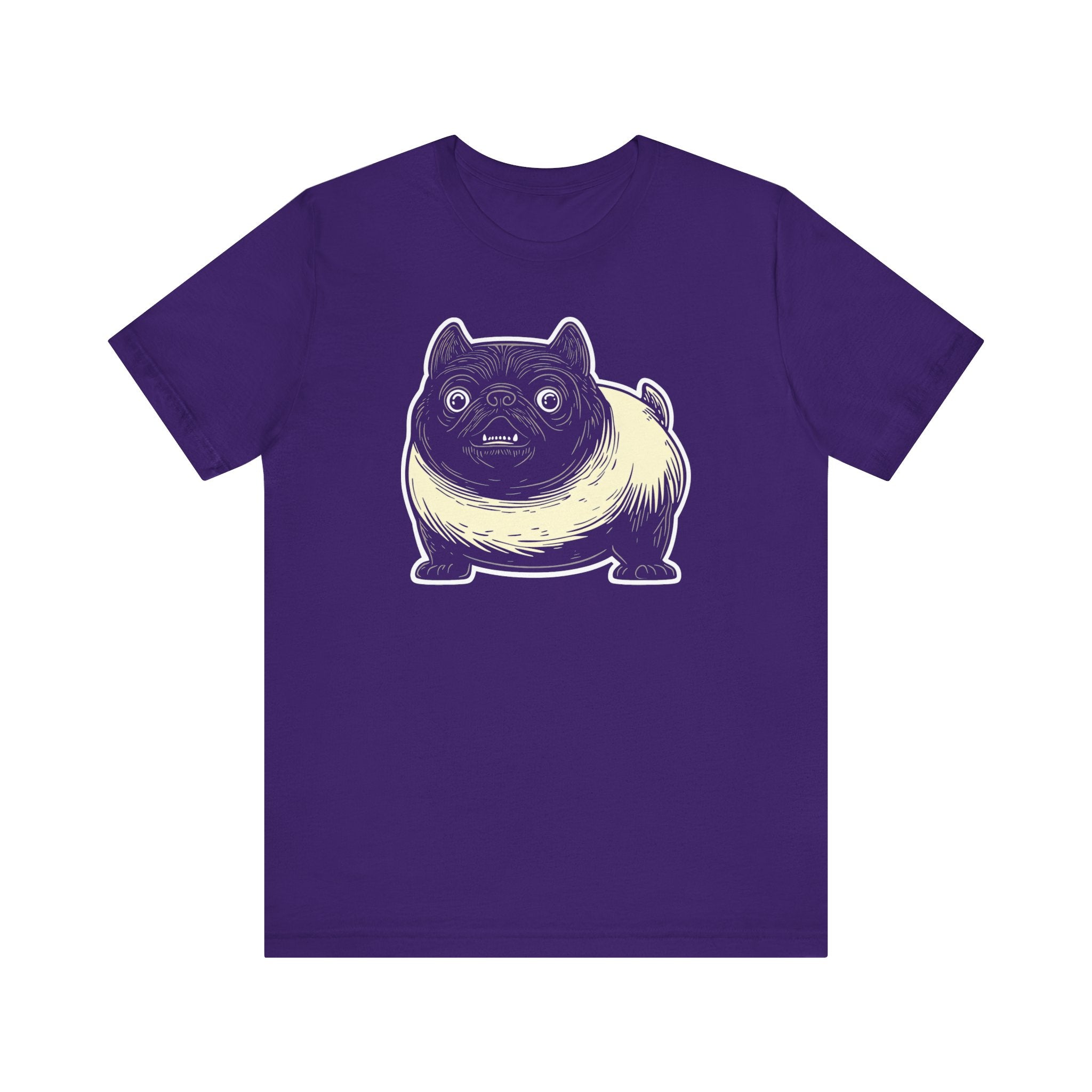 Cute Chubby Pug T-Shirt – Adorable Cartoon Pug Tee