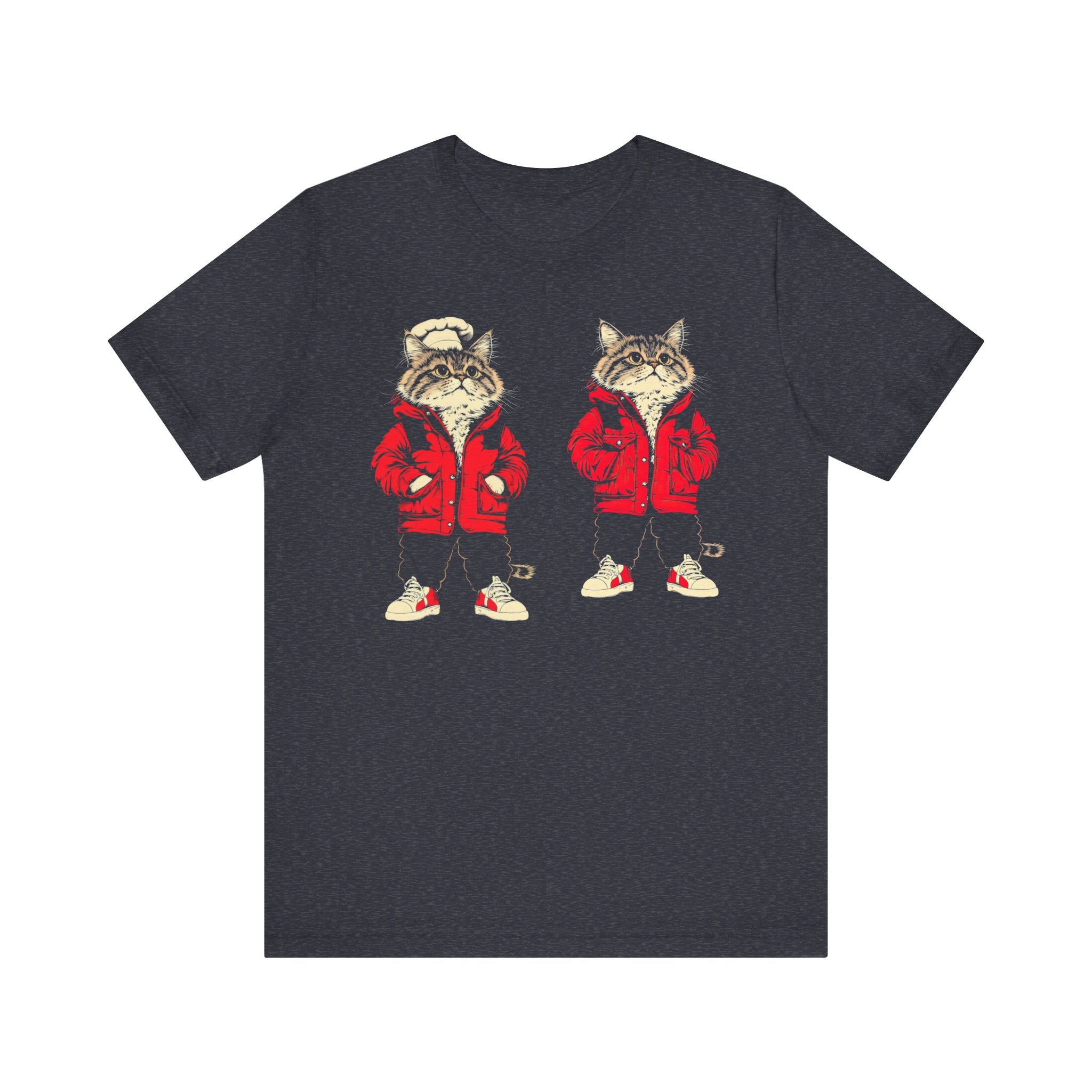 Twin Cool Cats in Red Jackets Graphic Tee