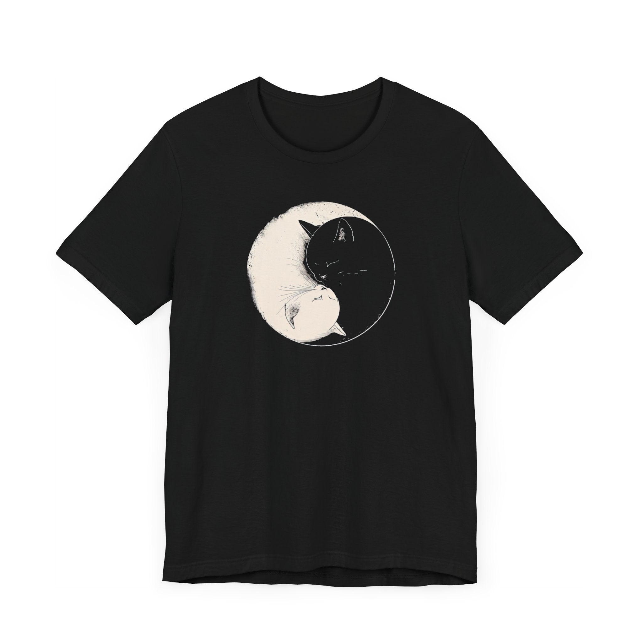 Black and White Cat Yin Yang T-Shirt