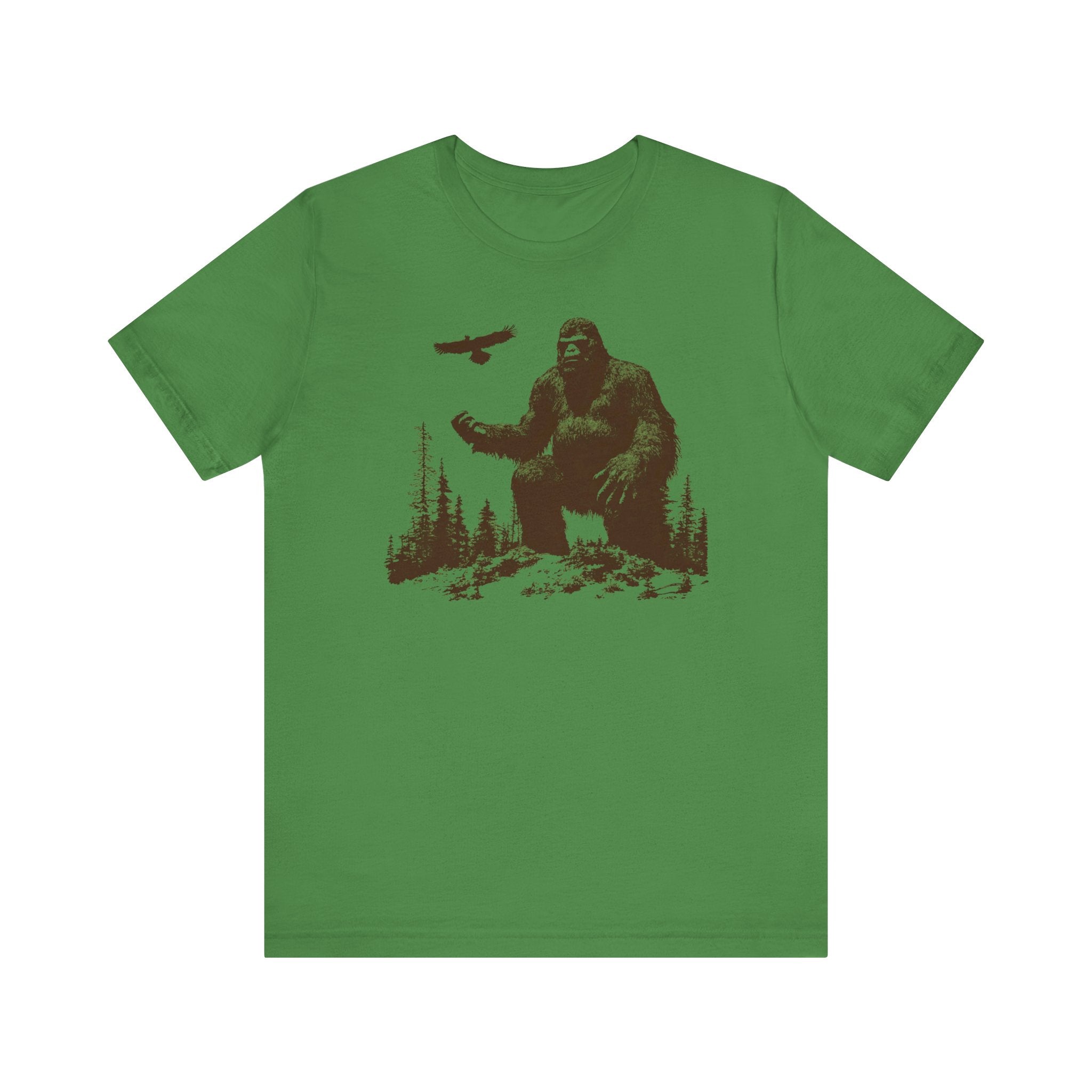 Bigfoot and Eagle T-Shirt Majestic Wilderness Design