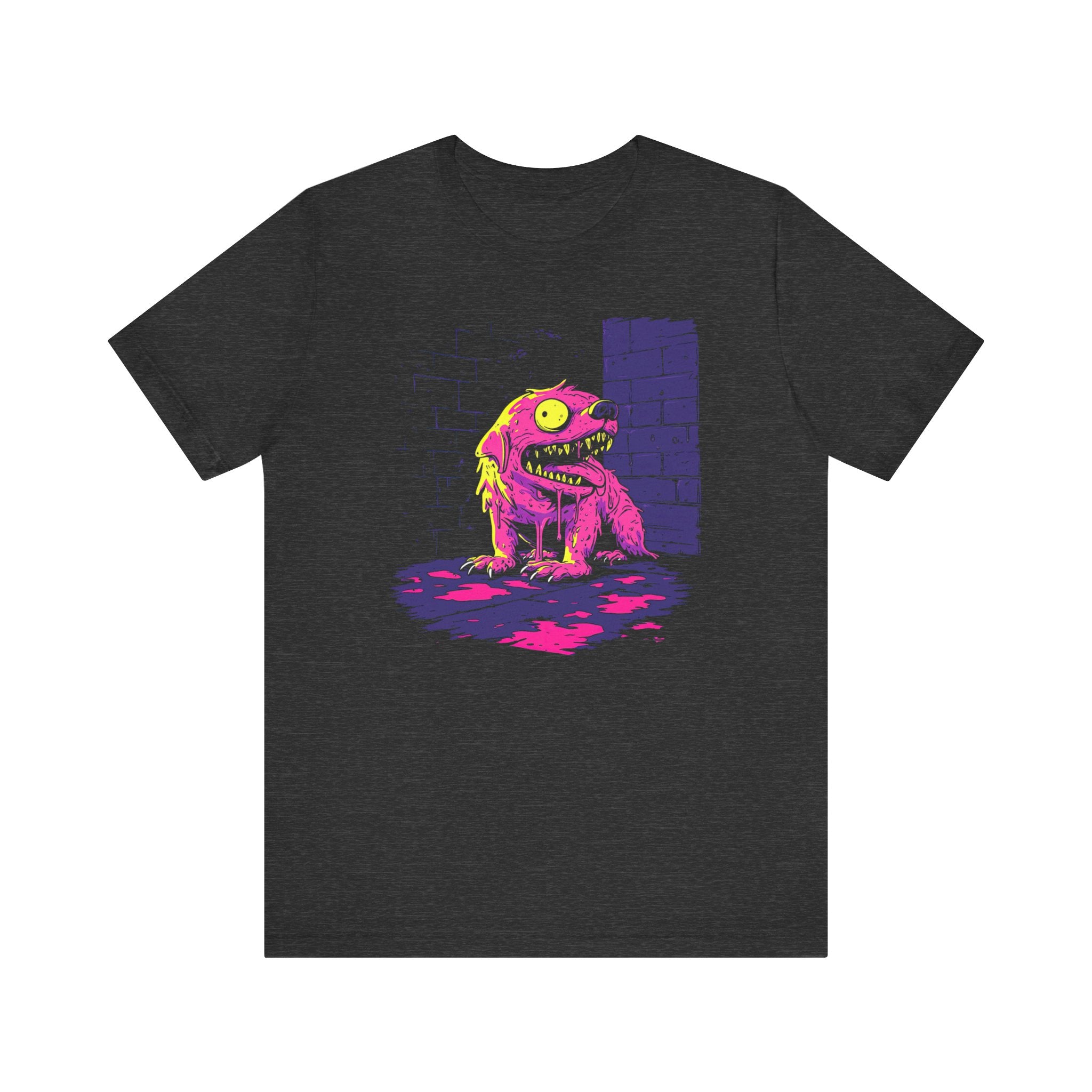 Neon Dog Creature T-Shirt Bold and Quirky Design