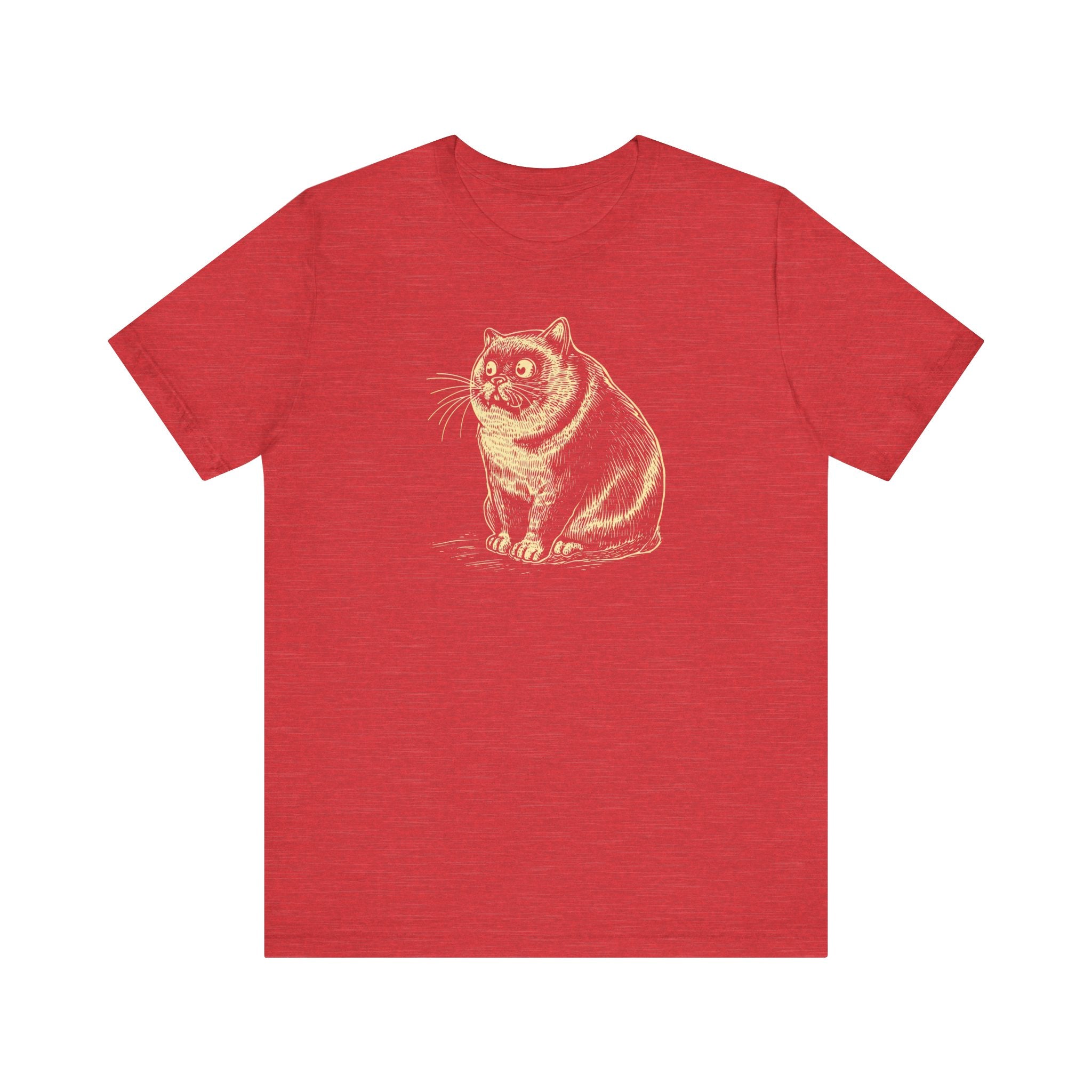 Vintage Style Wide-Eyed Cat T-Shirt