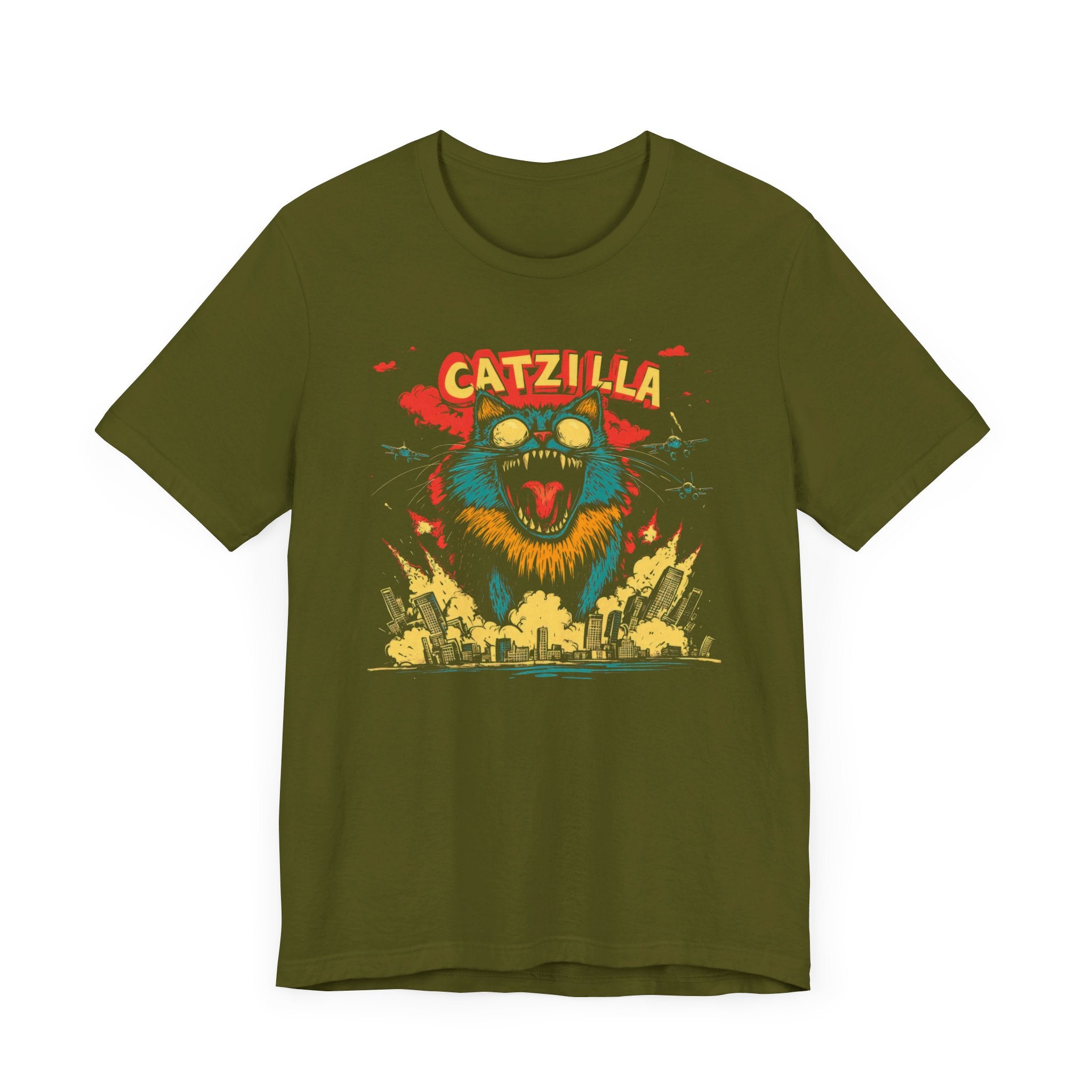 Catzilla City Destroyer T-Shirt Fierce Cat Graphic Design