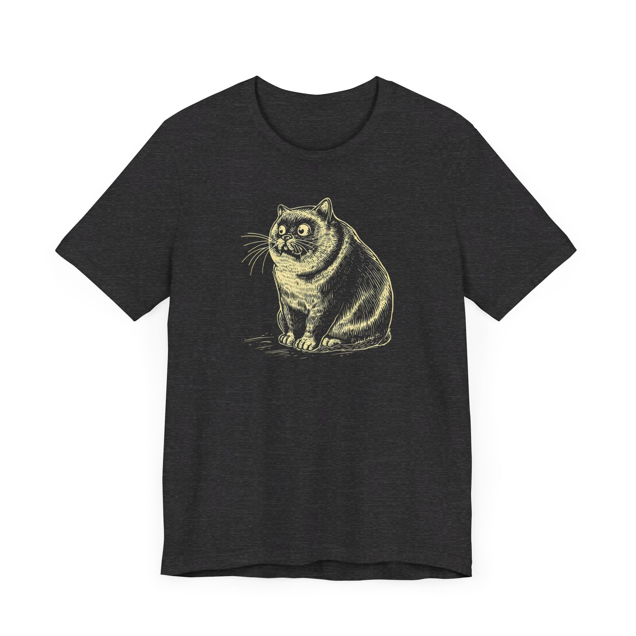 Vintage Style Wide-Eyed Cat T-Shirt