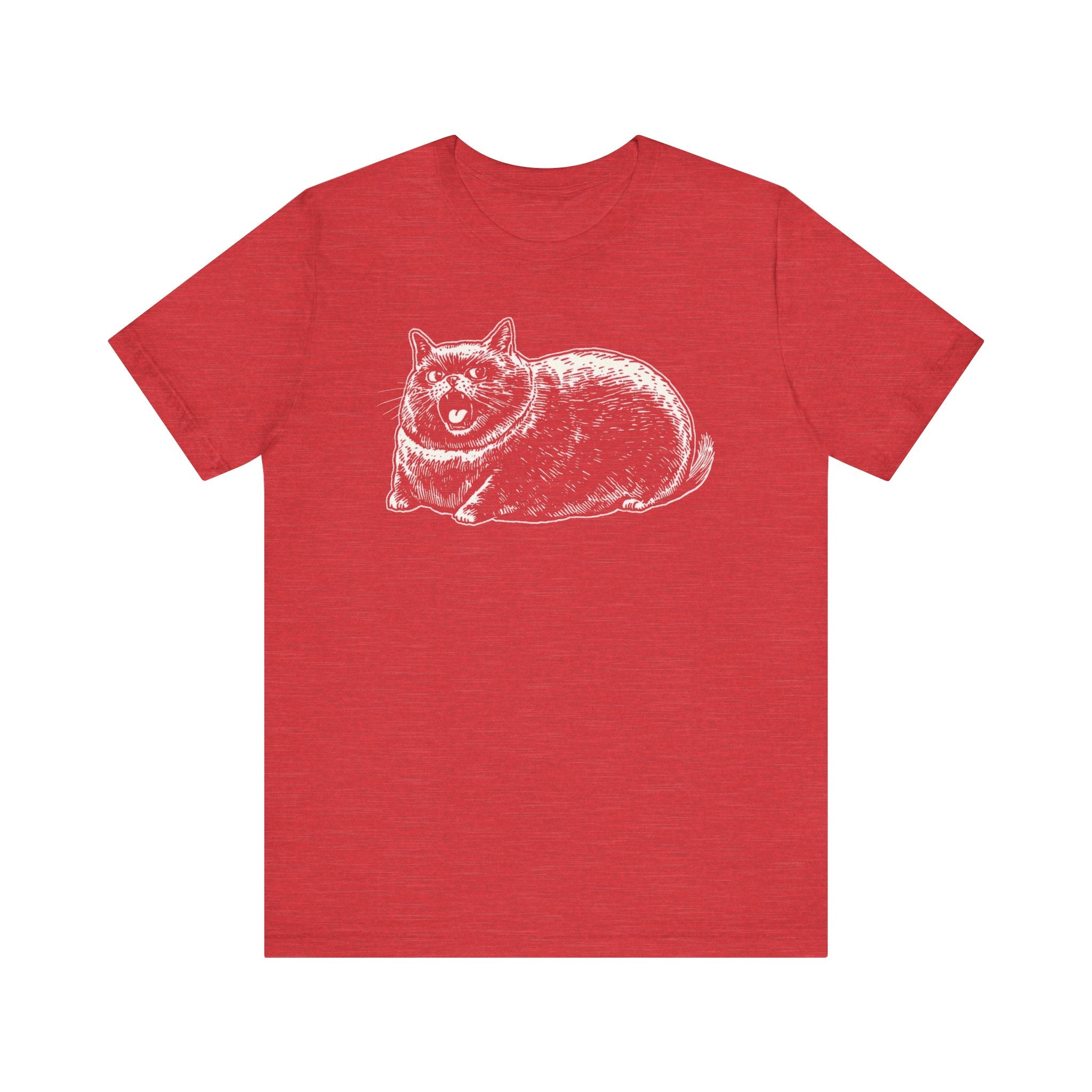 Grumpy Chonky Cat T-Shirt Funny and Quirky Design