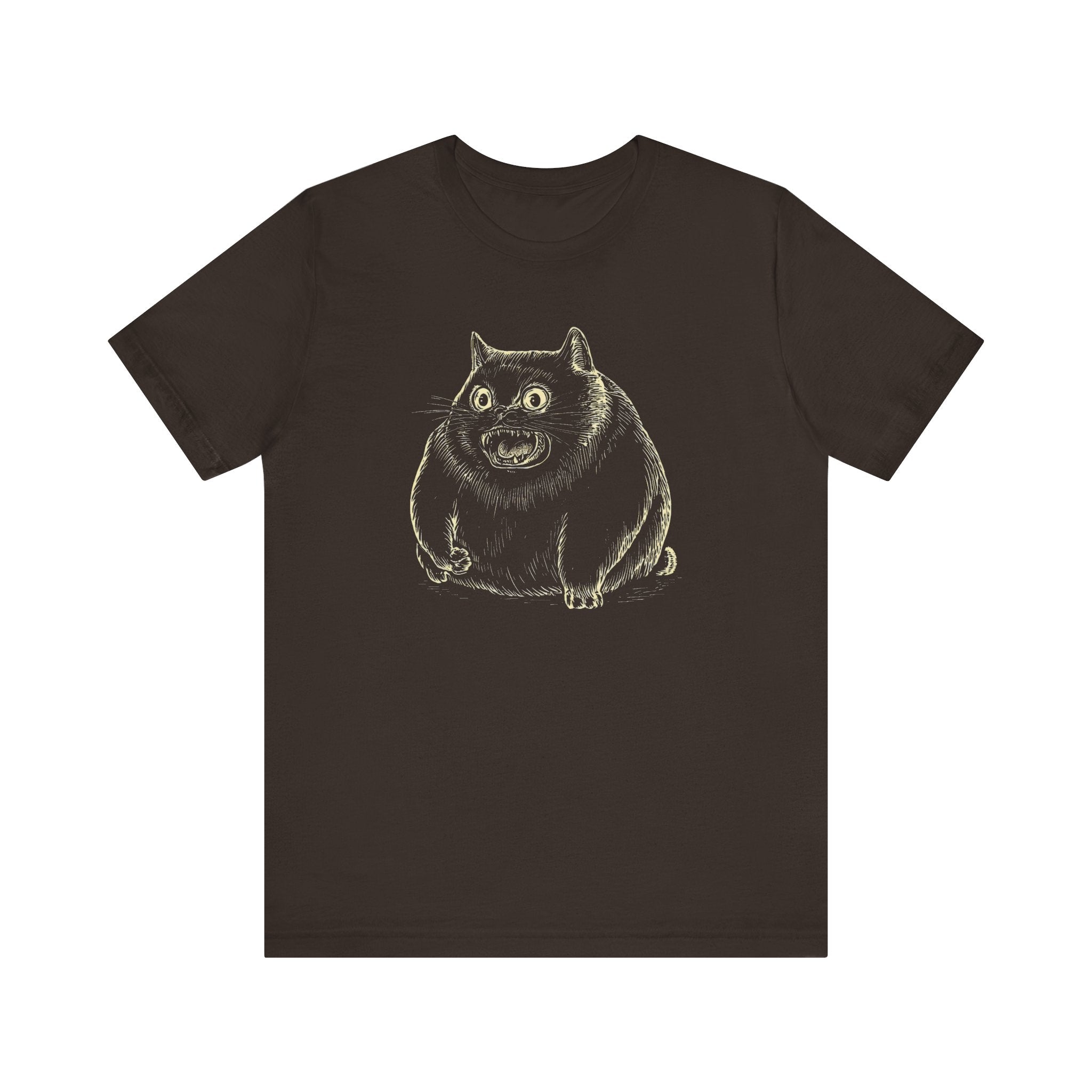 Furious Chonky Cat T-Shirt Funny and Quirky Design