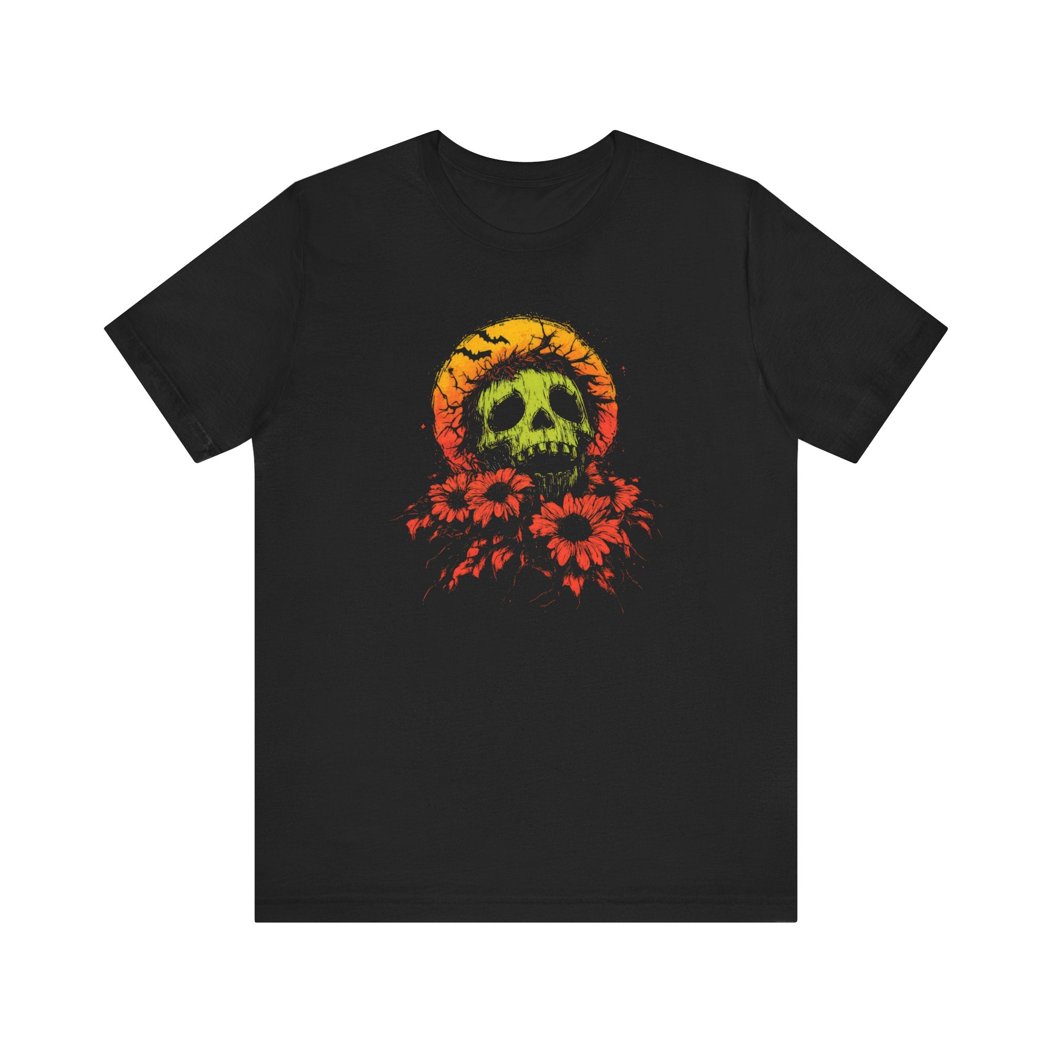 Skull and Flowers Graphic Tee