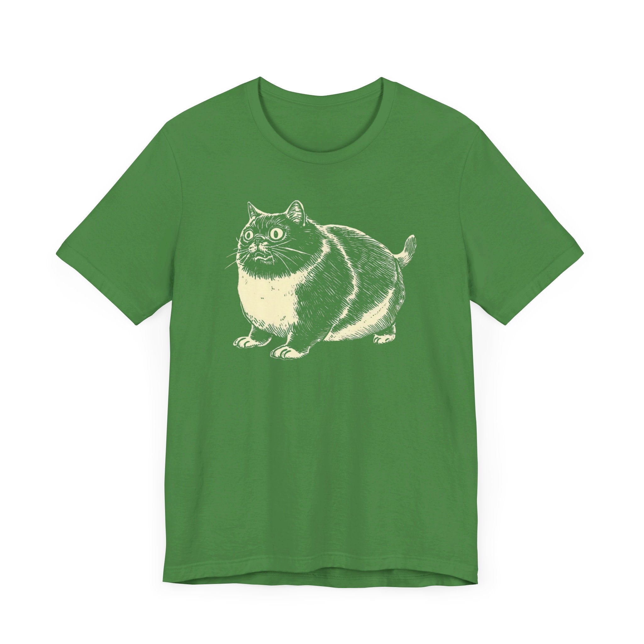 Plump Tuxedo Cat Graphic T-Shirt