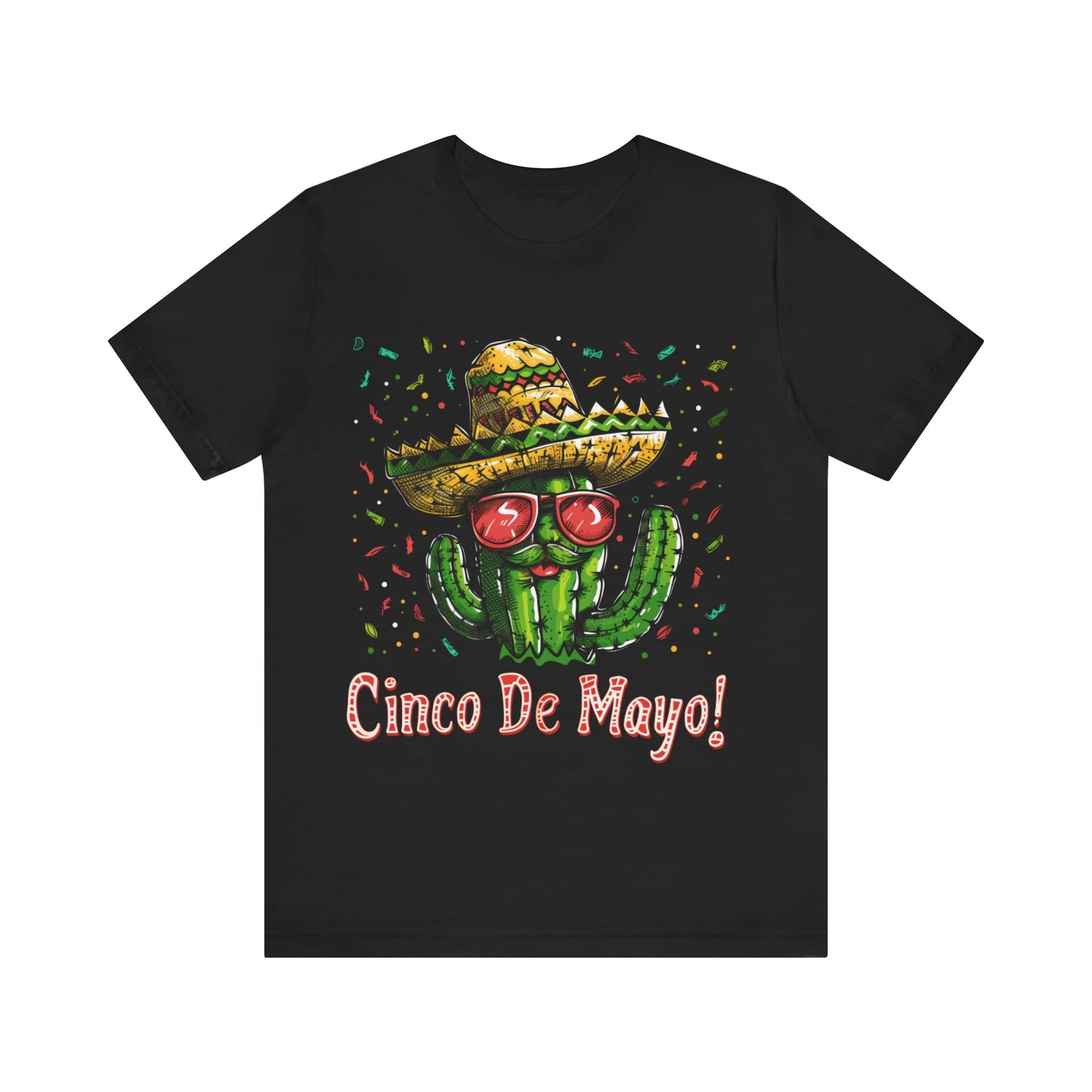 Desert Fiesta - 'Cinco De Mayo!' Cactus Celebration T-Shirt Unisex Jersey Short Sleeve Tee