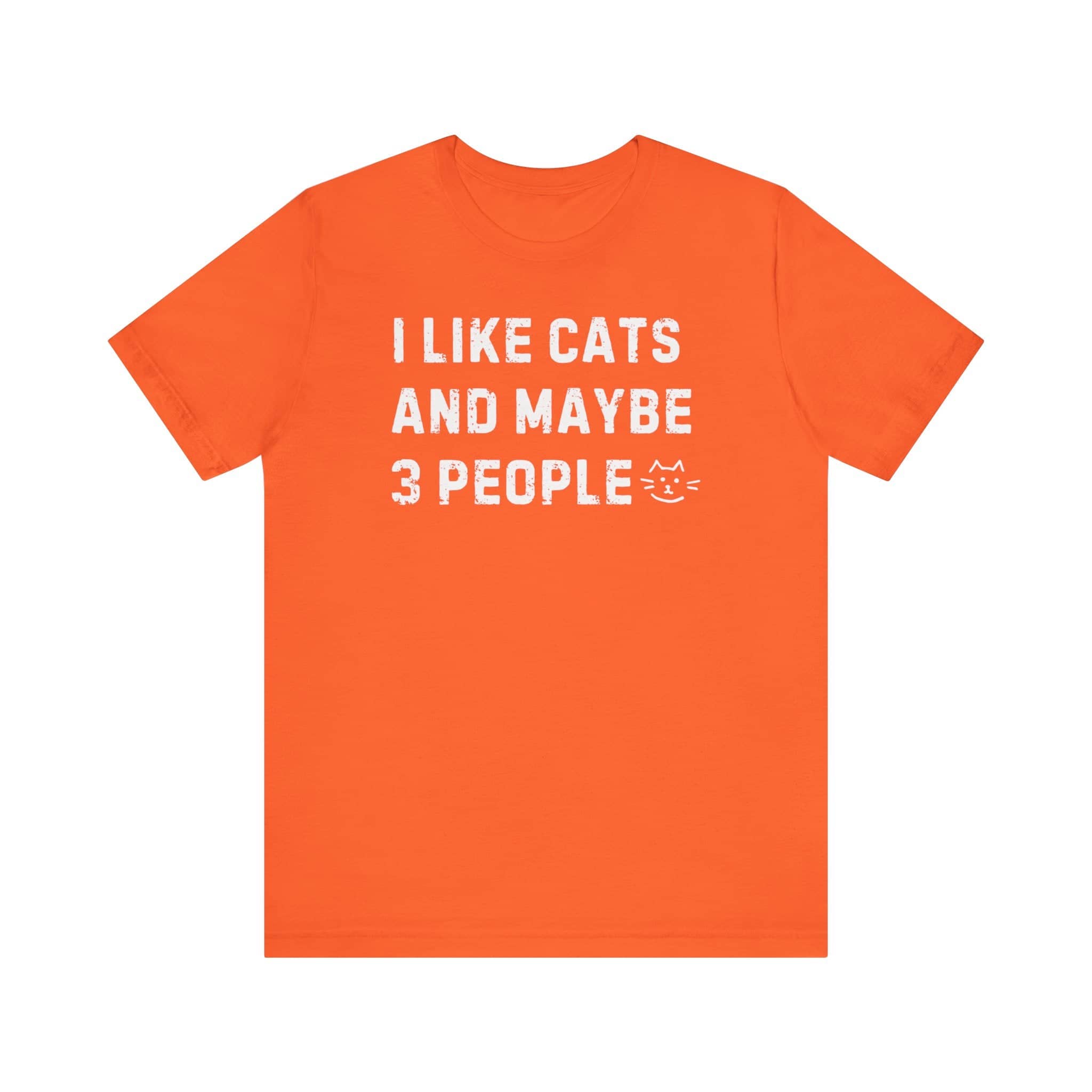 I Like Cats and Maybe 3 People Funny Tee