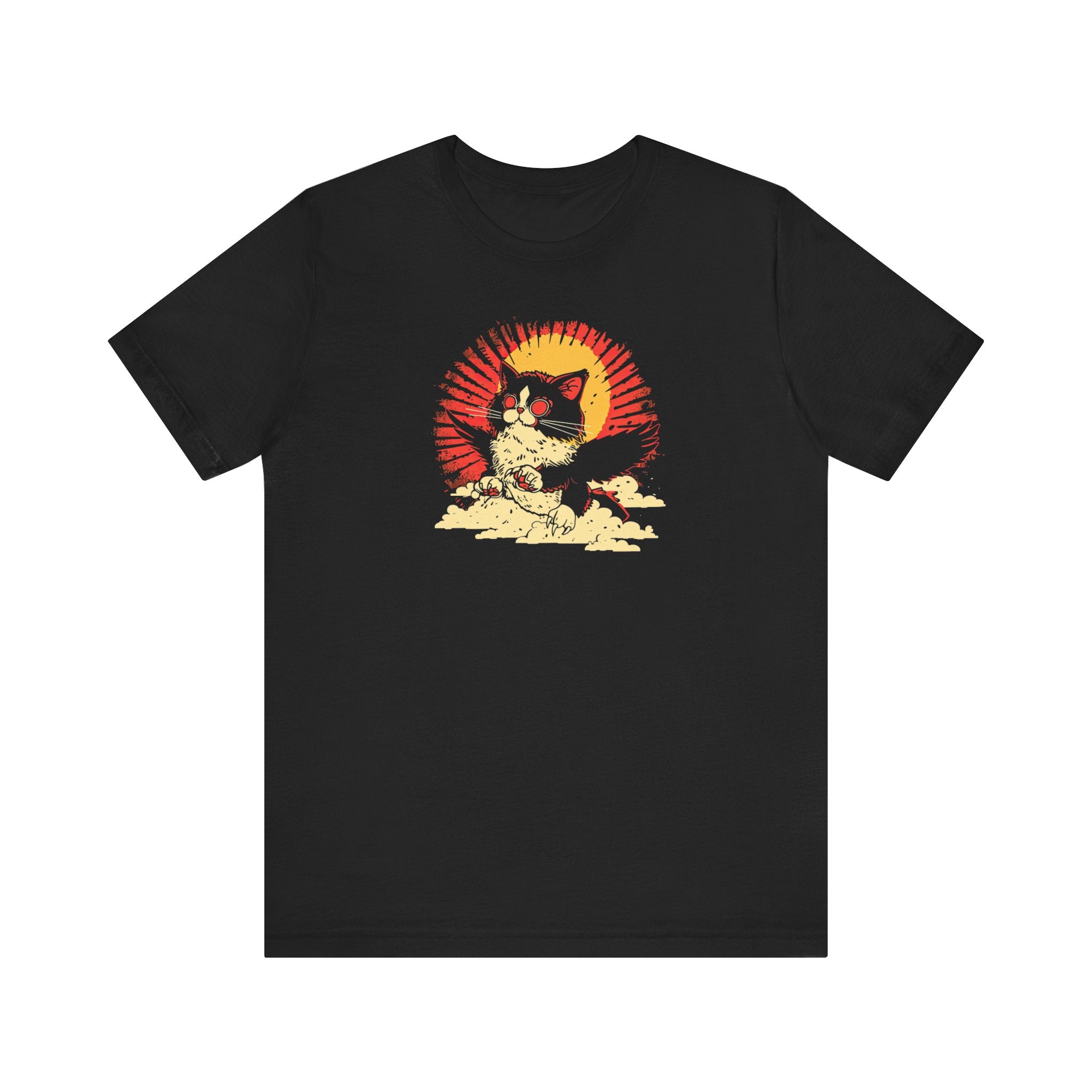Retro Cat with Sunglasses and Eagle Wings T-Shirt