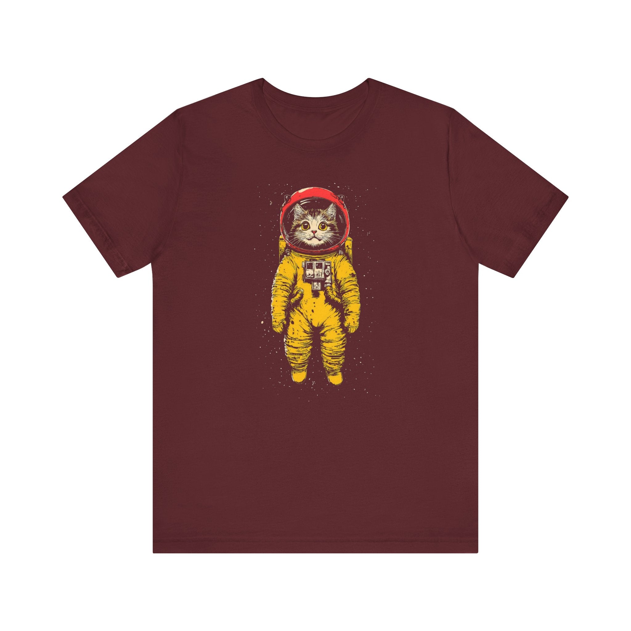 Yellow Space Suit Cat Astronaut Graphic Tee