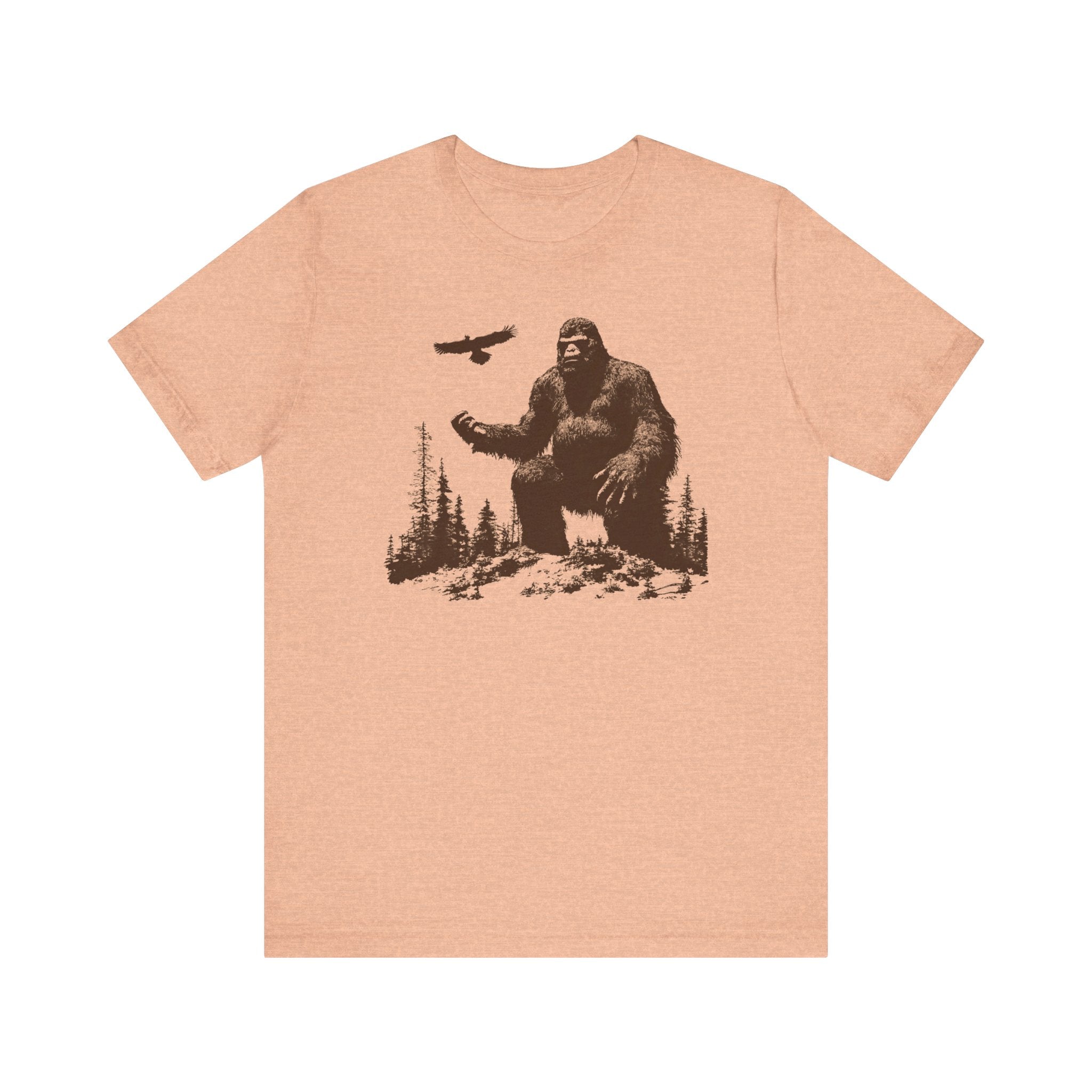 Bigfoot and Eagle T-Shirt Majestic Wilderness Design