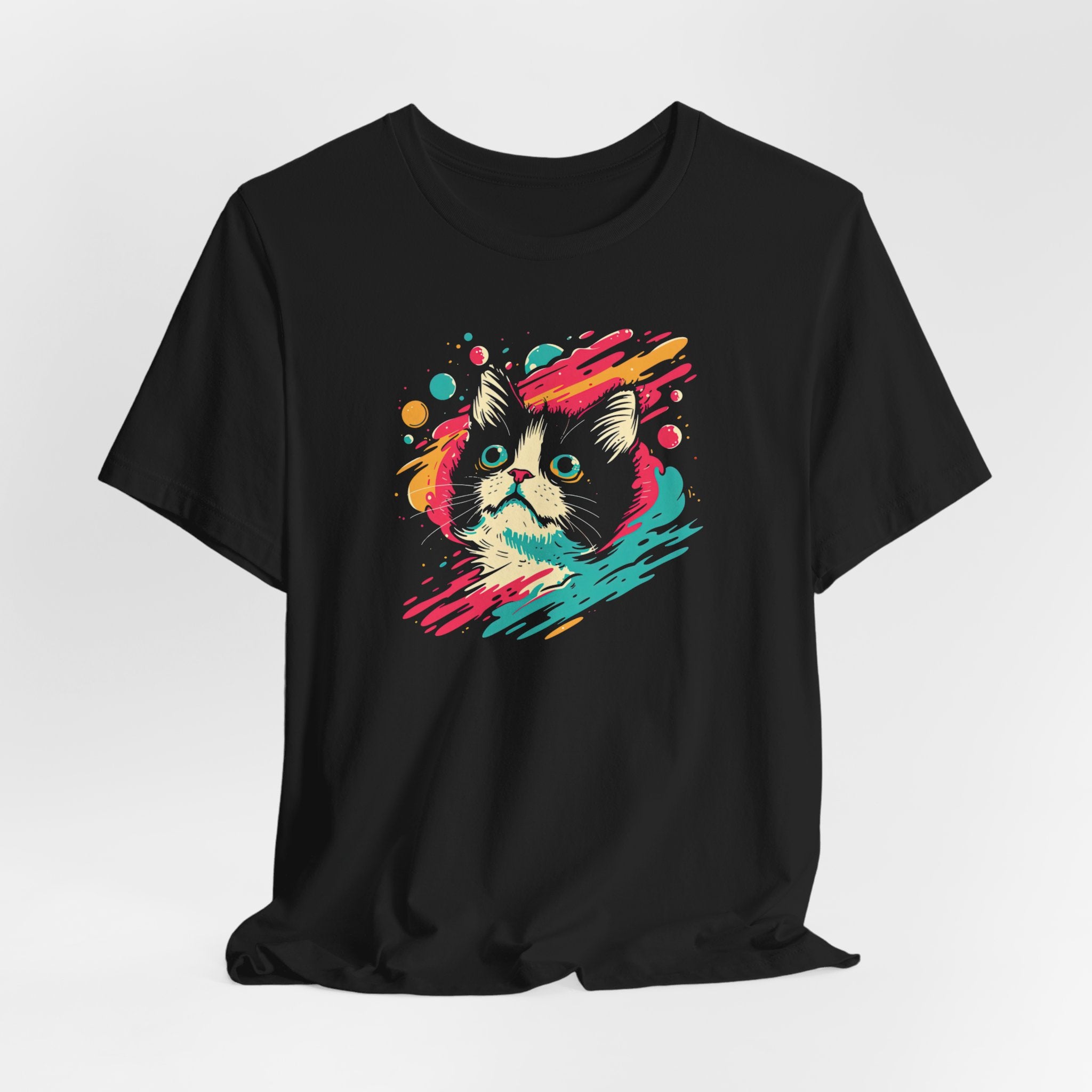 Psychedelic Cat Art T-Shirt
