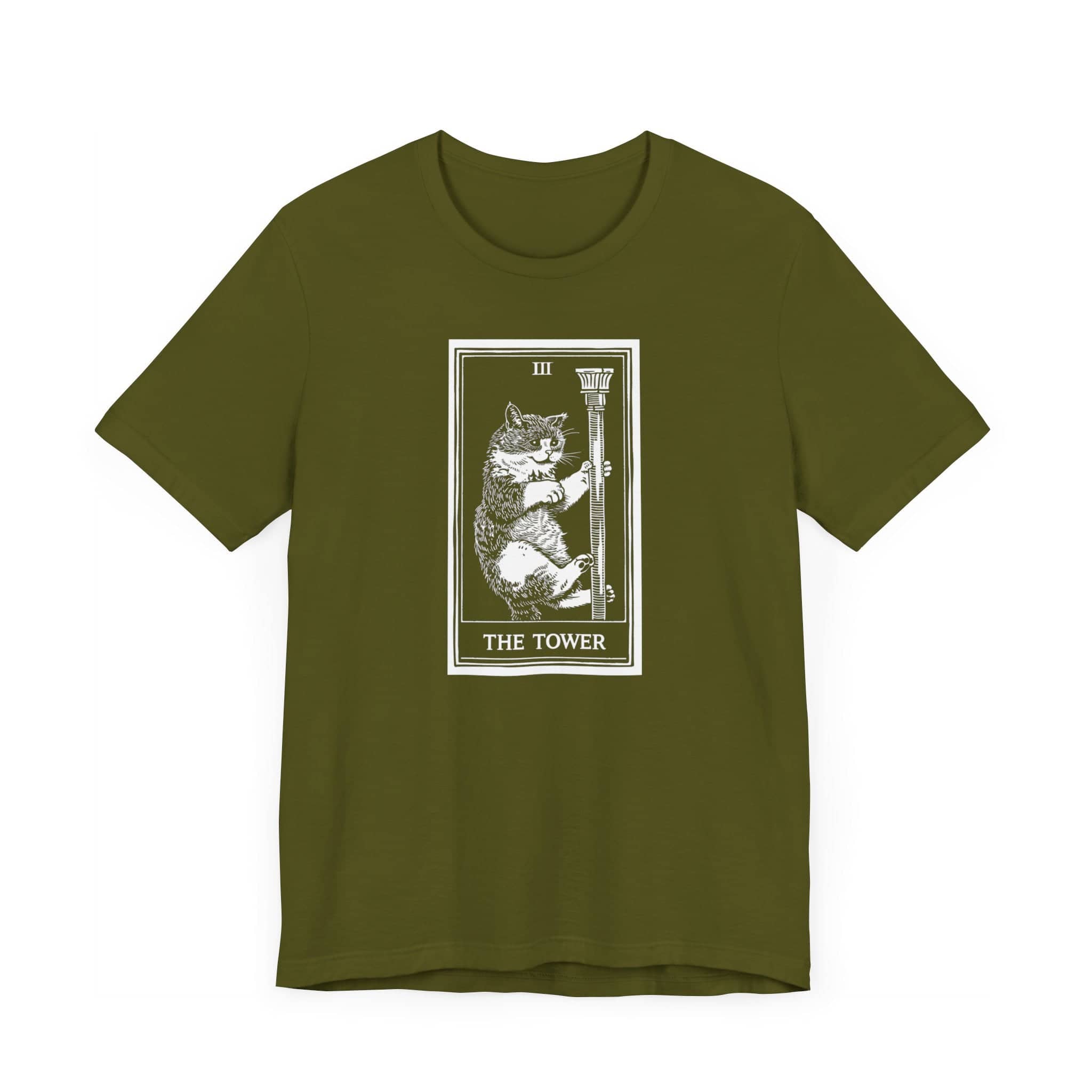 The Tower Tarot Cat T-Shirt