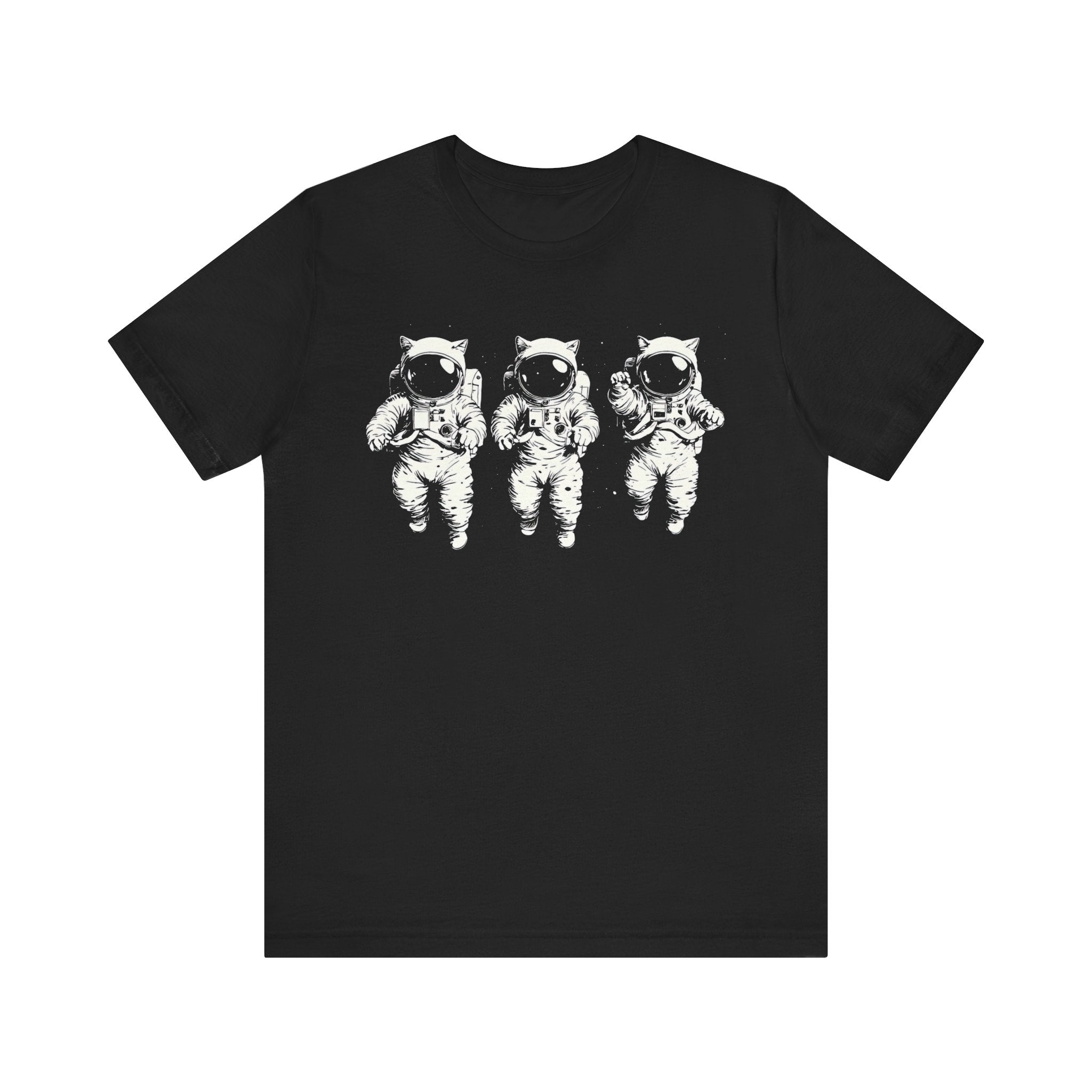 Triplets Astronaut Cats Graphic Tee