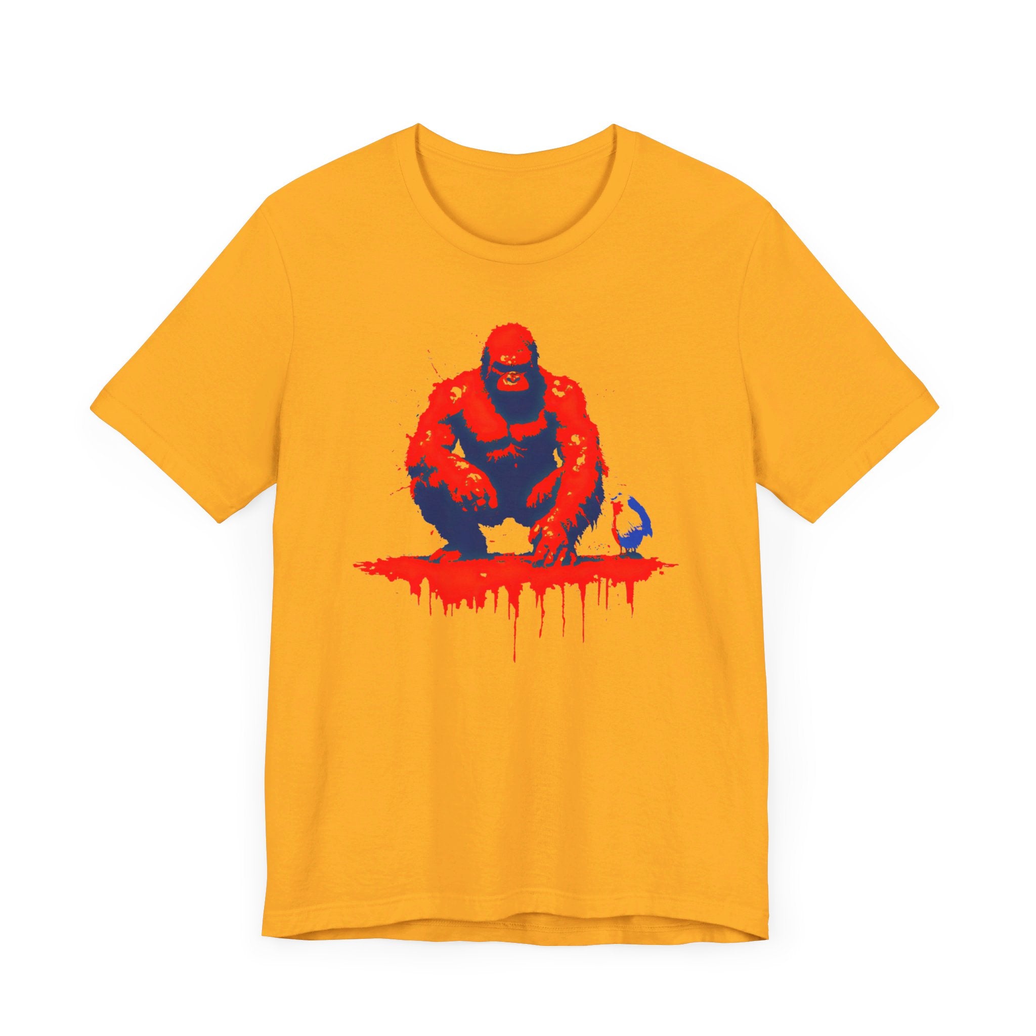 Bold Red Bigfoot T-Shirt Artistic and Unique Design