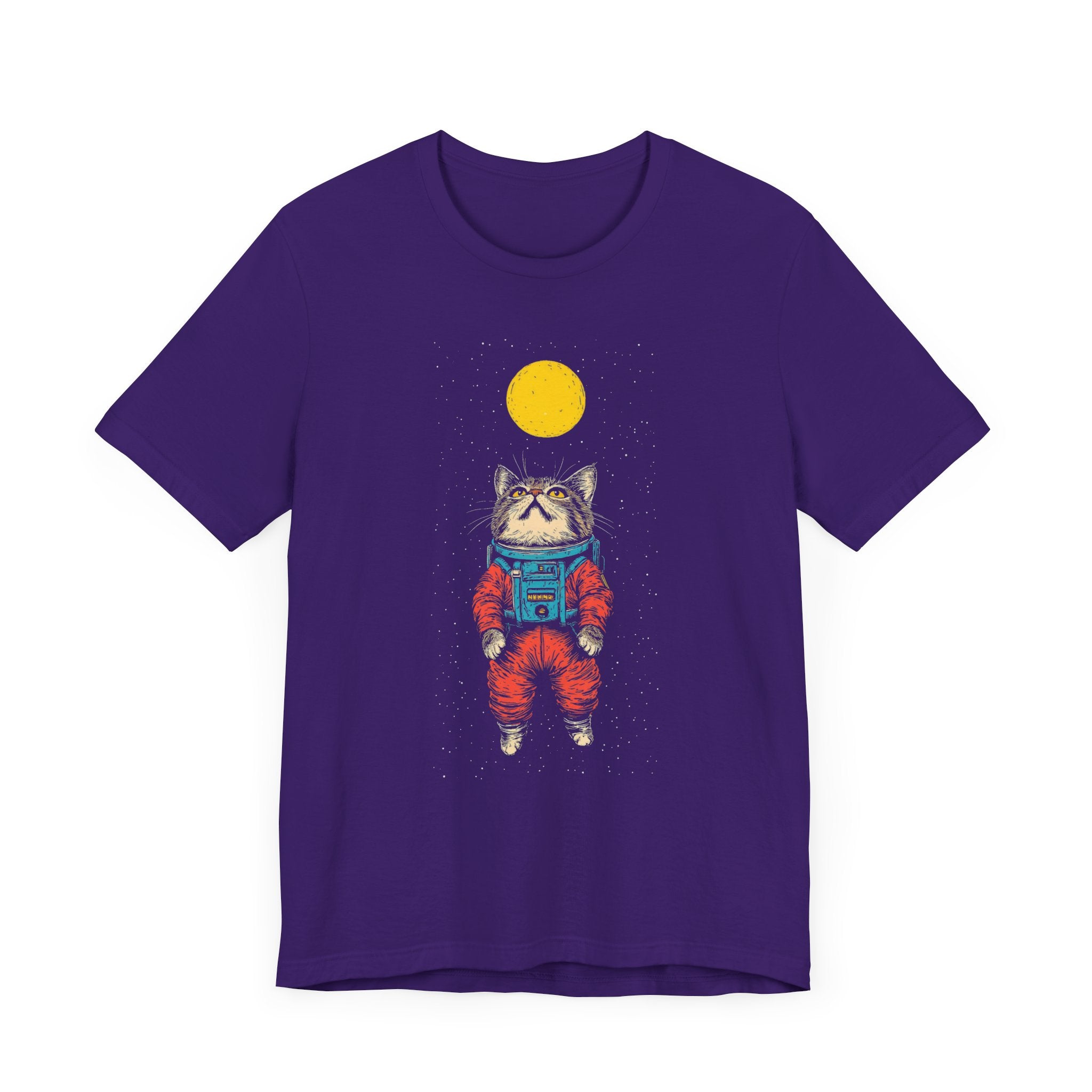 Cat Astronaut Under the Moon Graphic Tee