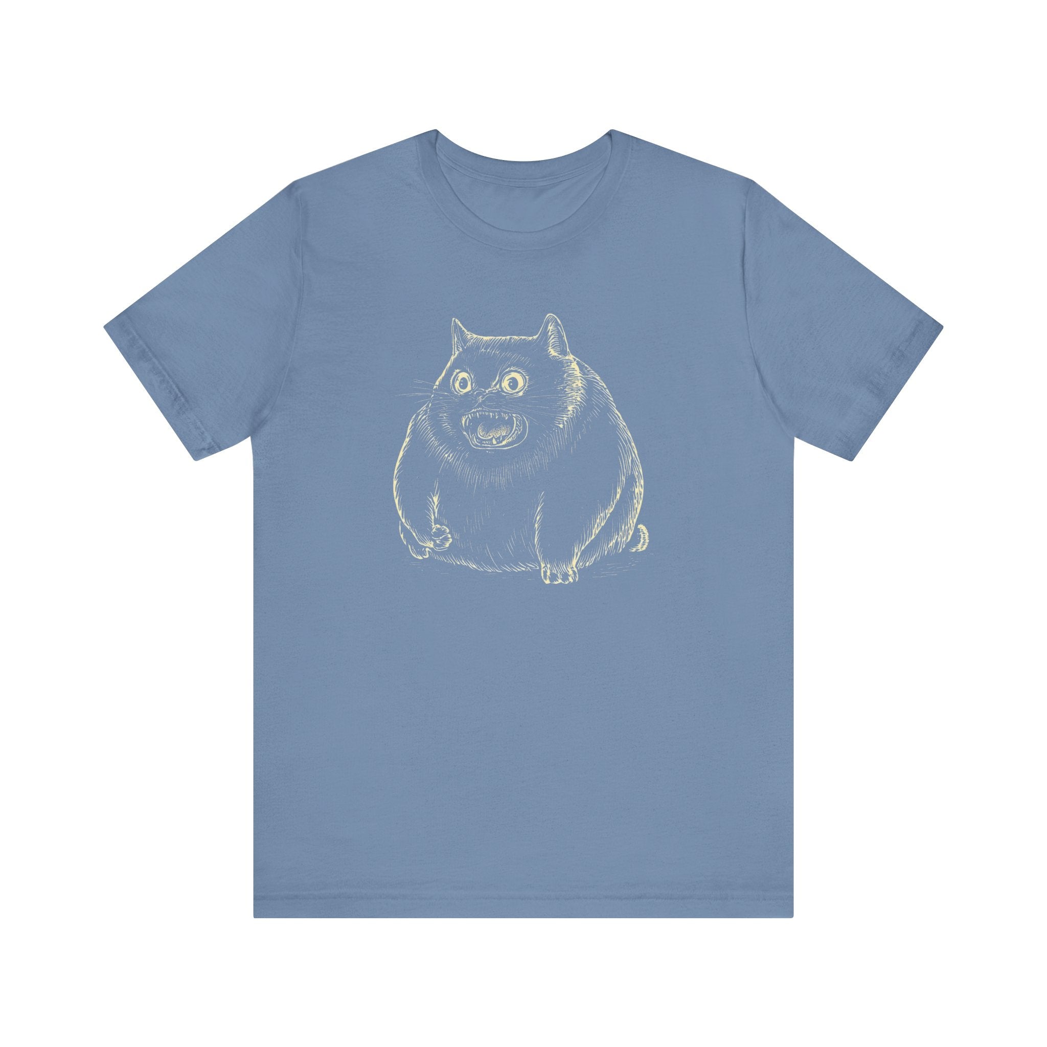 Furious Chonky Cat T-Shirt Funny and Quirky Design