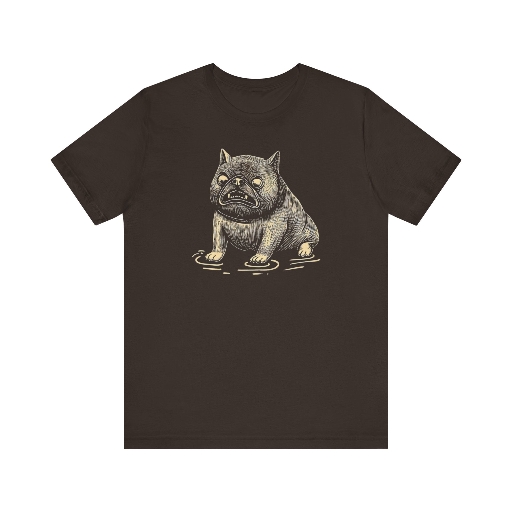 Grumpy Bulldog in a Puddle T-Shirt