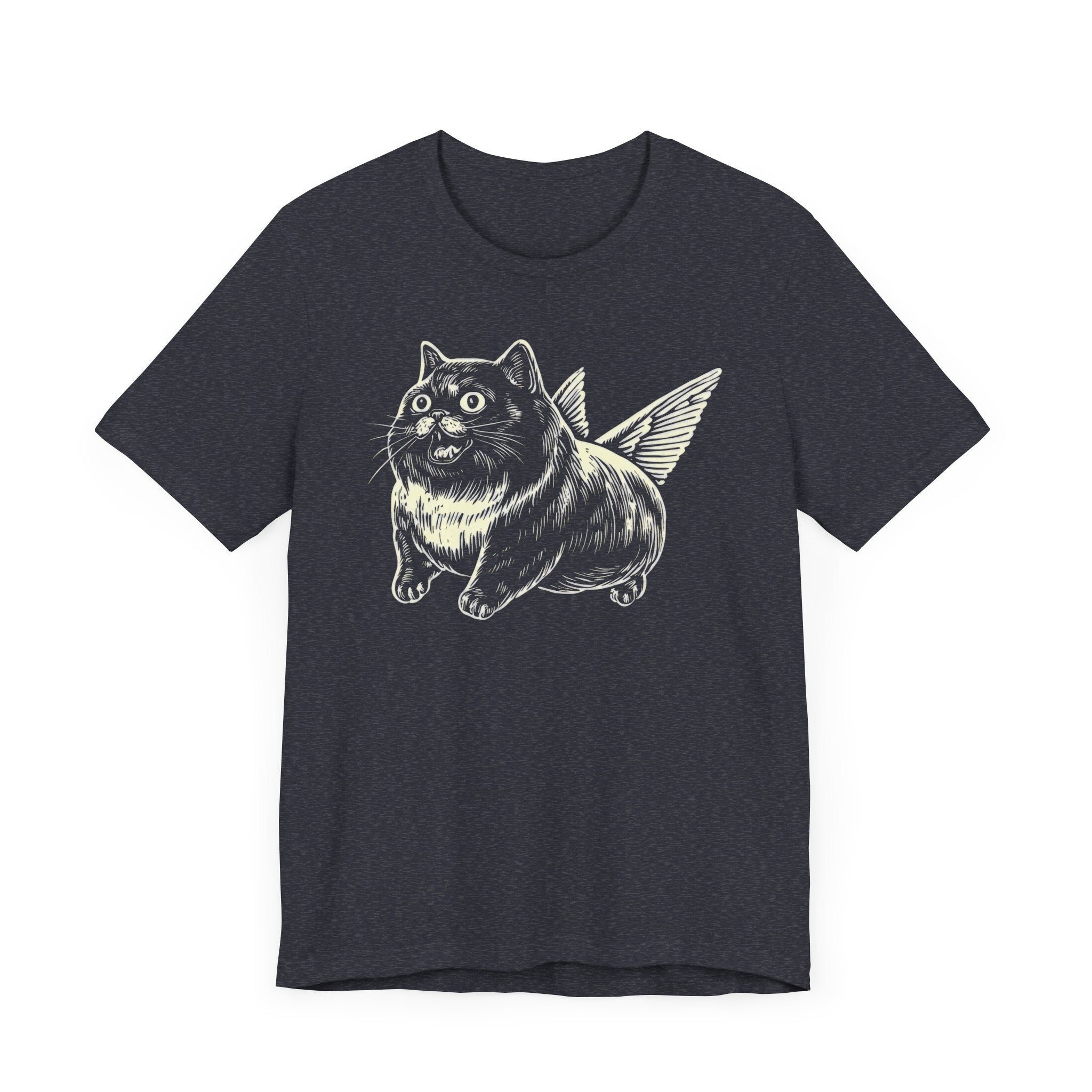 Wide-Eyed Winged Cat T-Shirt