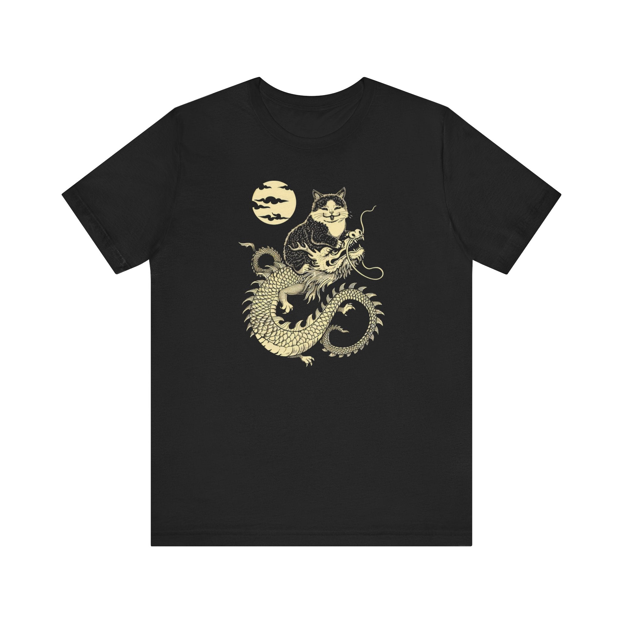 Cat Riding Dragon Moonlight T-Shirt