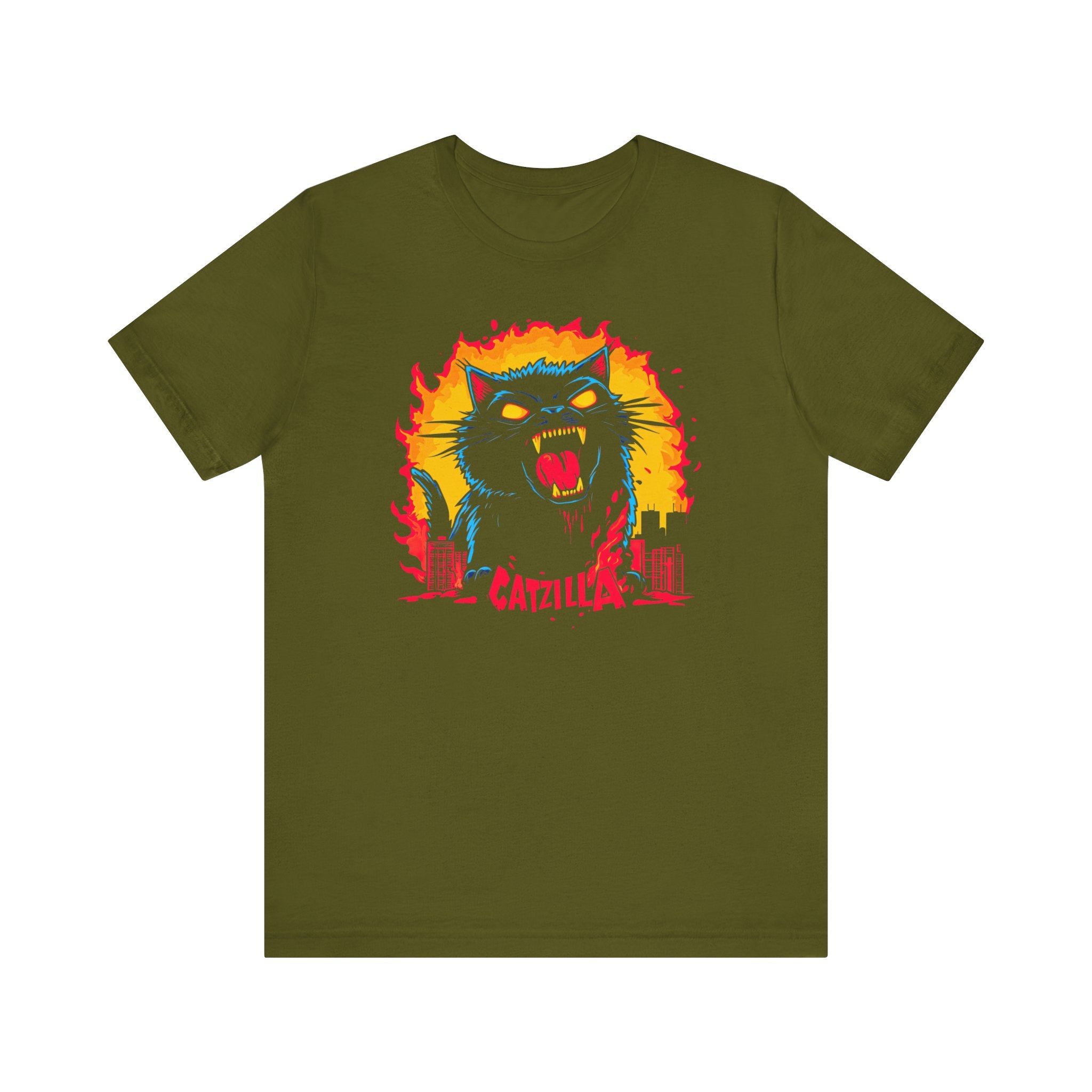 Catzilla Fury T-Shirt Fierce Cat Attack Design