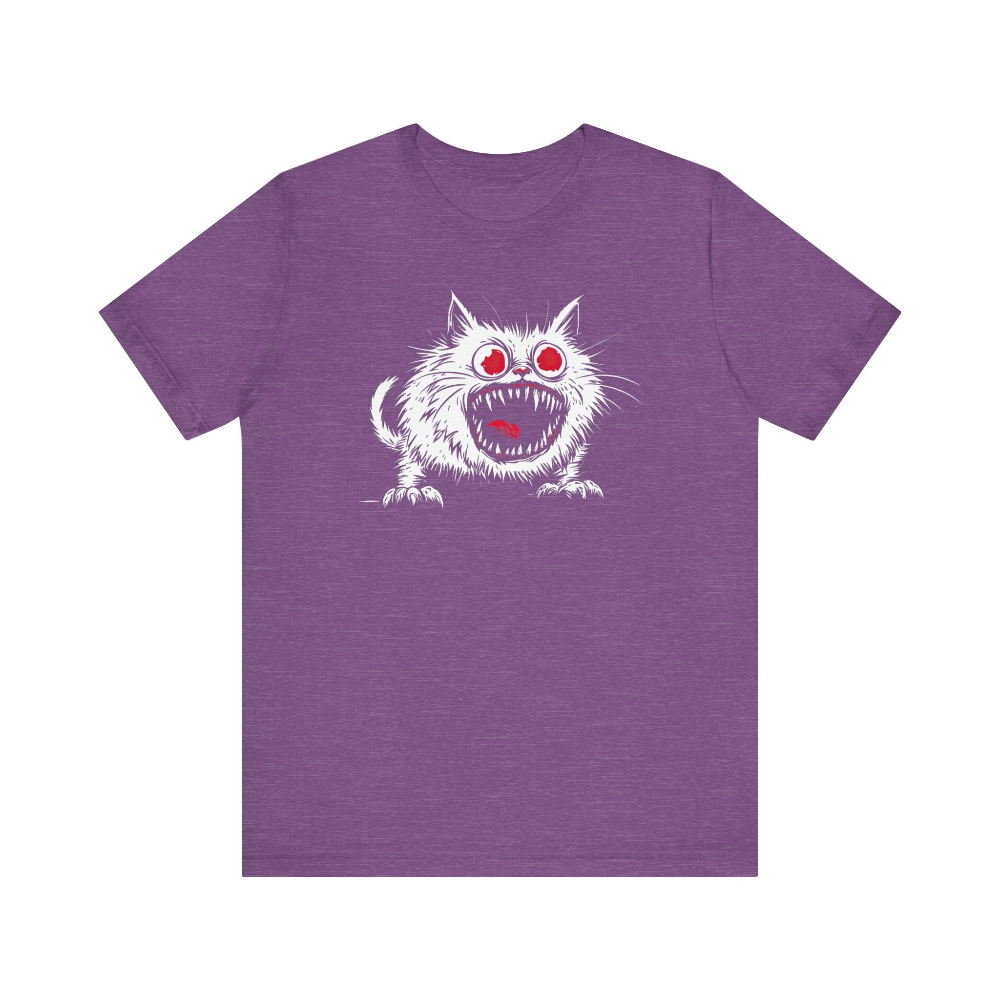 Creepy White Cat with Red Eyes T-Shirt