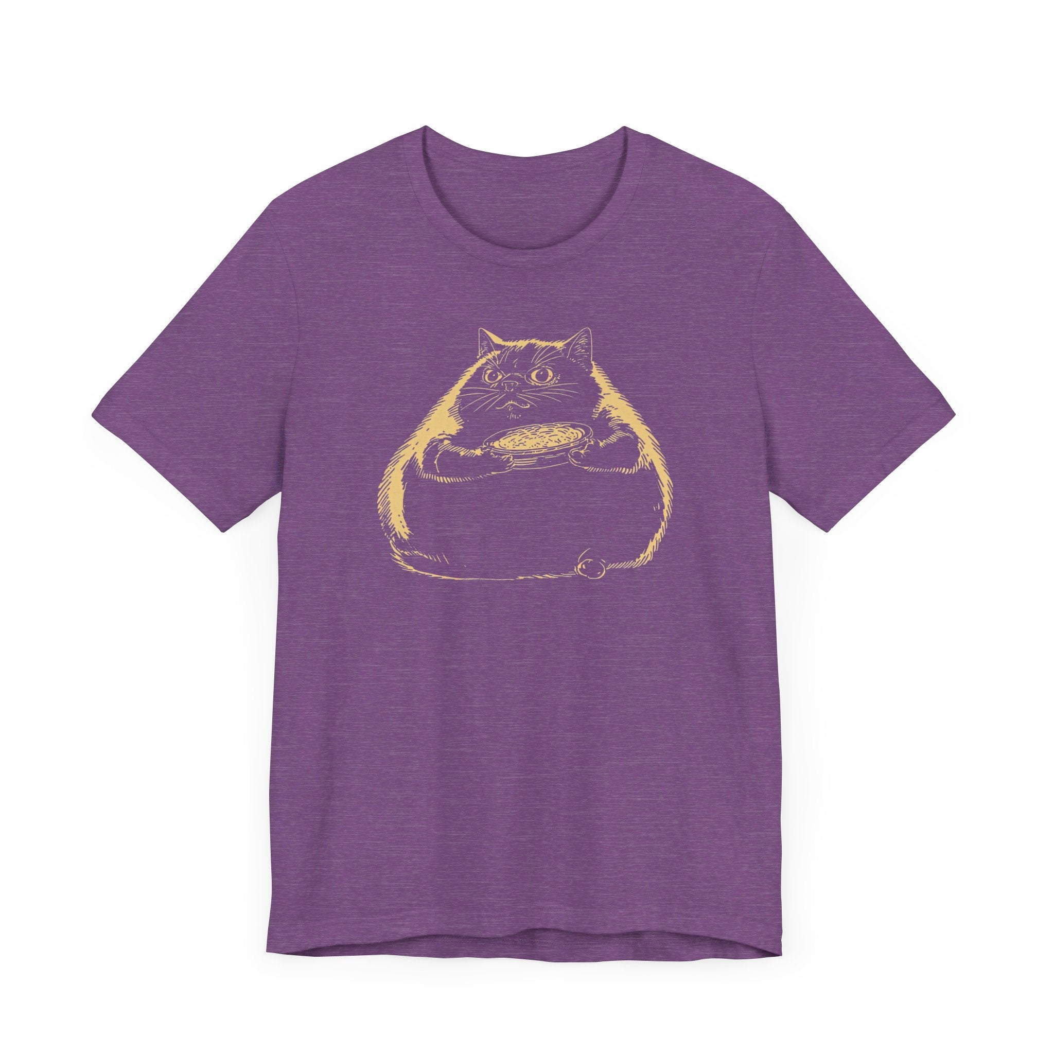 Chubby Cat with Pie T-Shirt – Funny Cat Lover Tee