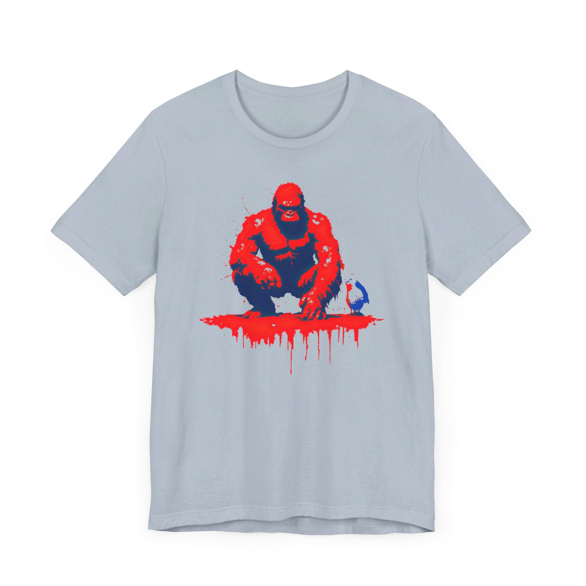 Bold Red Bigfoot T-Shirt Artistic and Unique Design