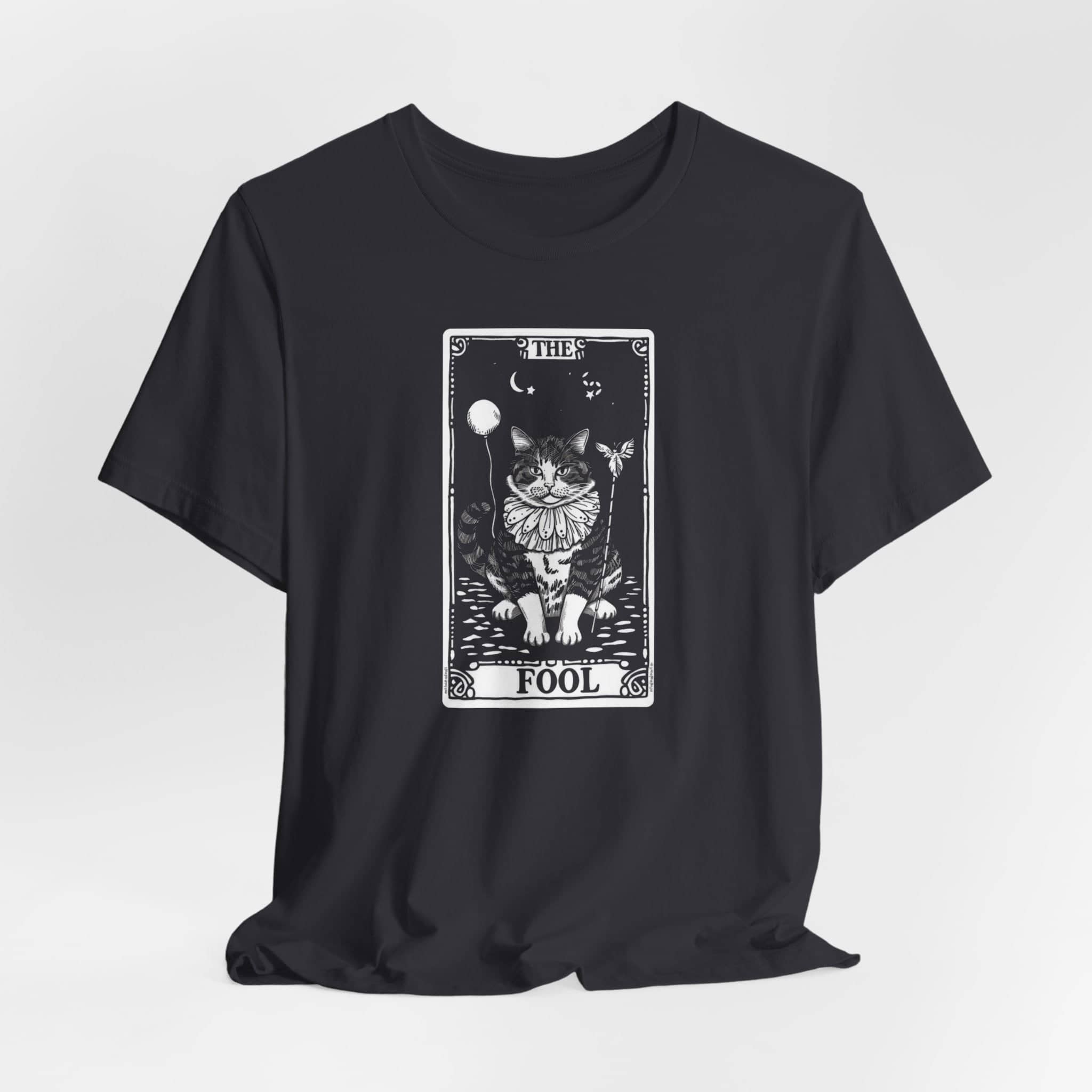 The Fool Tarot Card Cat Graphic Tee