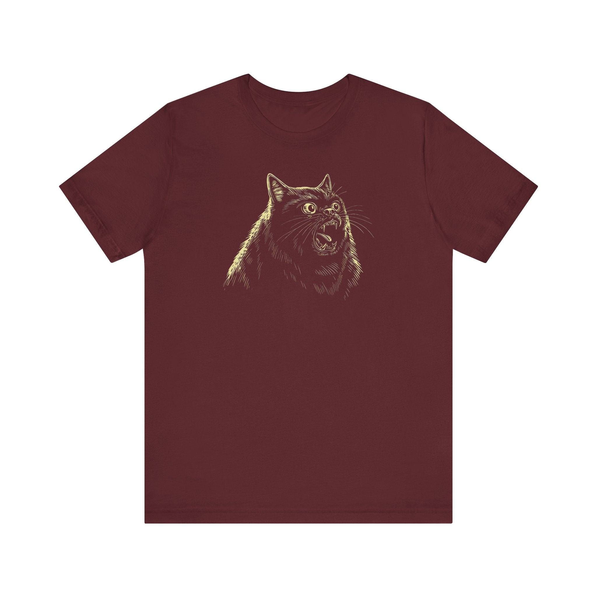 Ferocious Black Cat Graphic T-Shirt