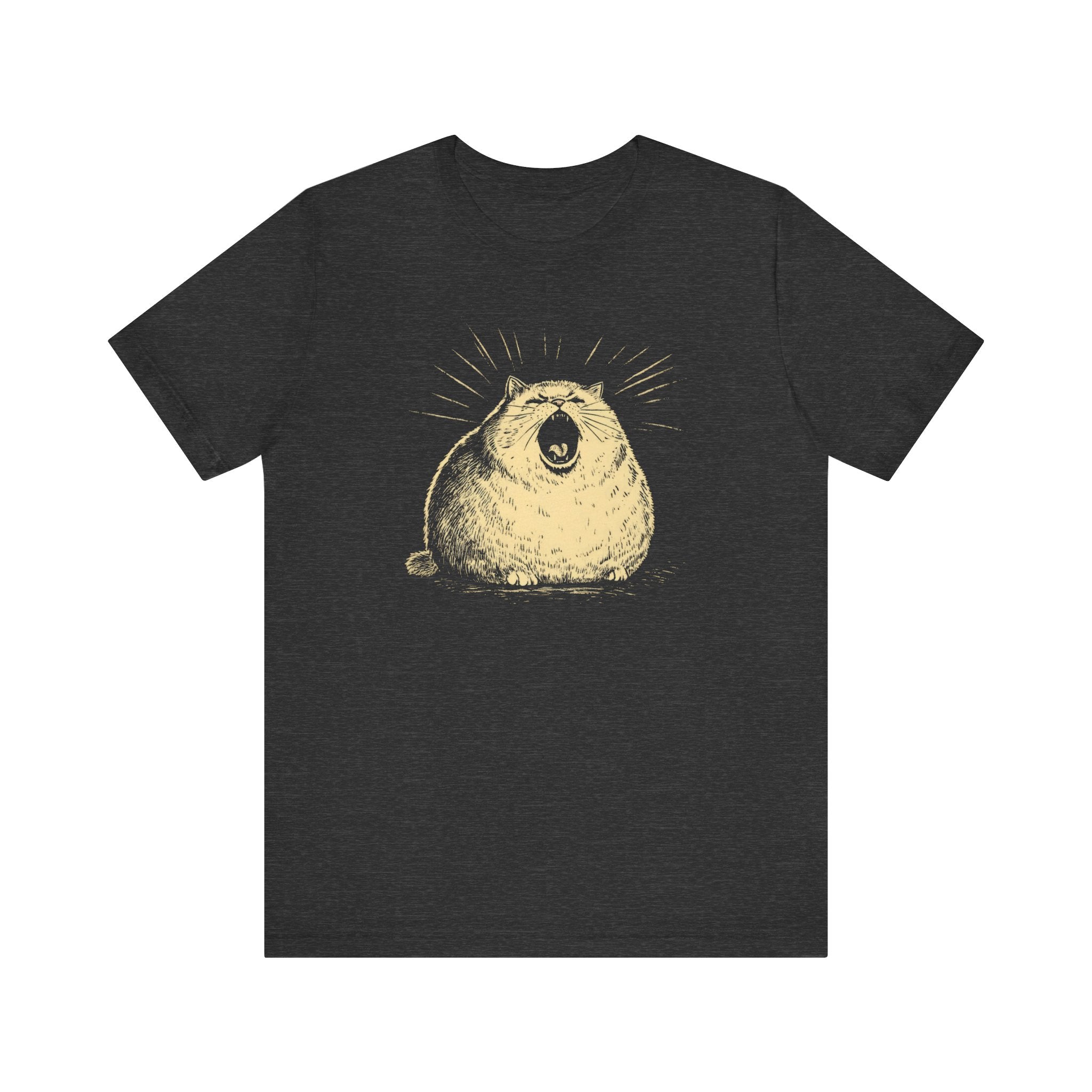 Yawning Chubby Cat Graphic Tee