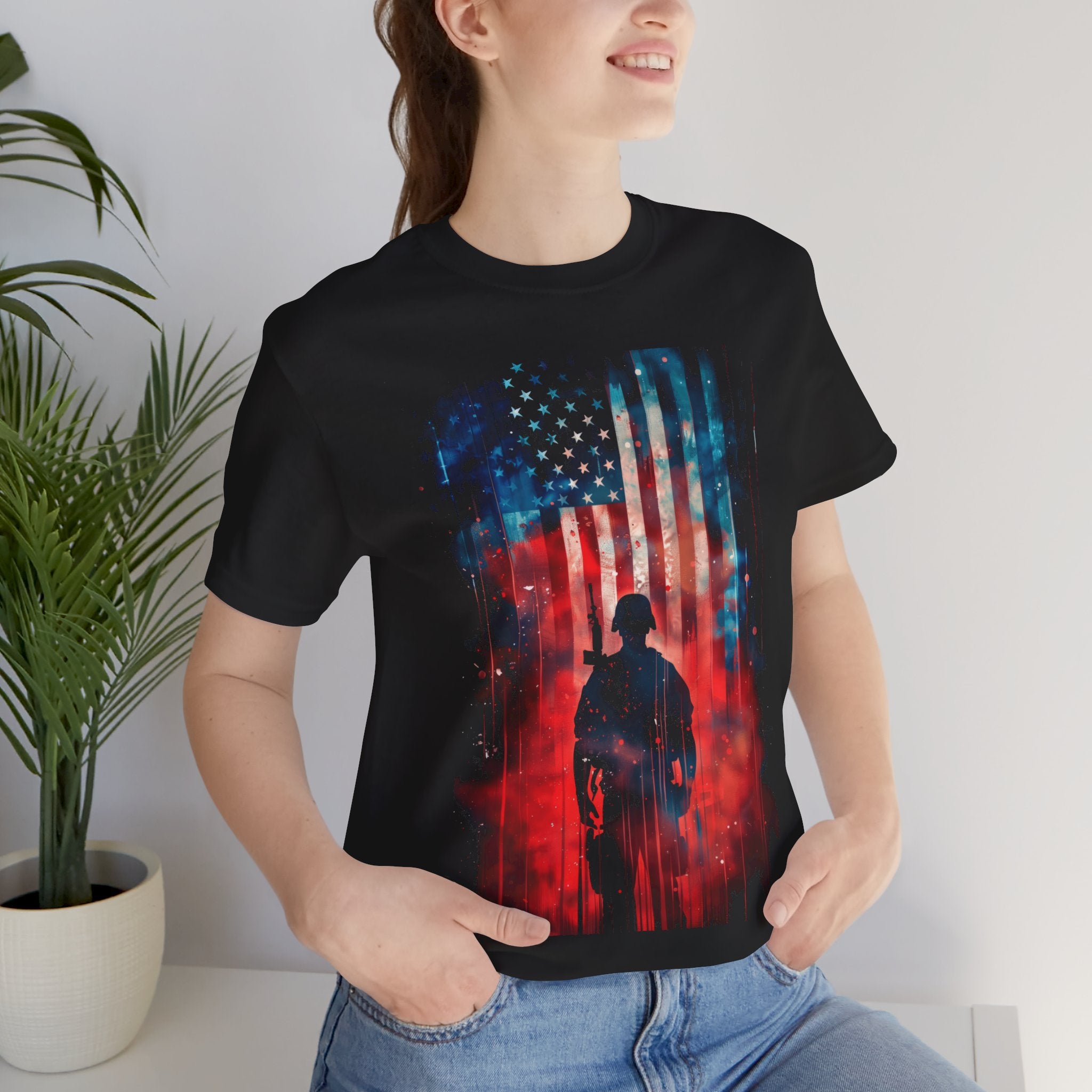 Brave Guardian: American Hero T-Shirt Unisex Jersey Short Sleeve Tee