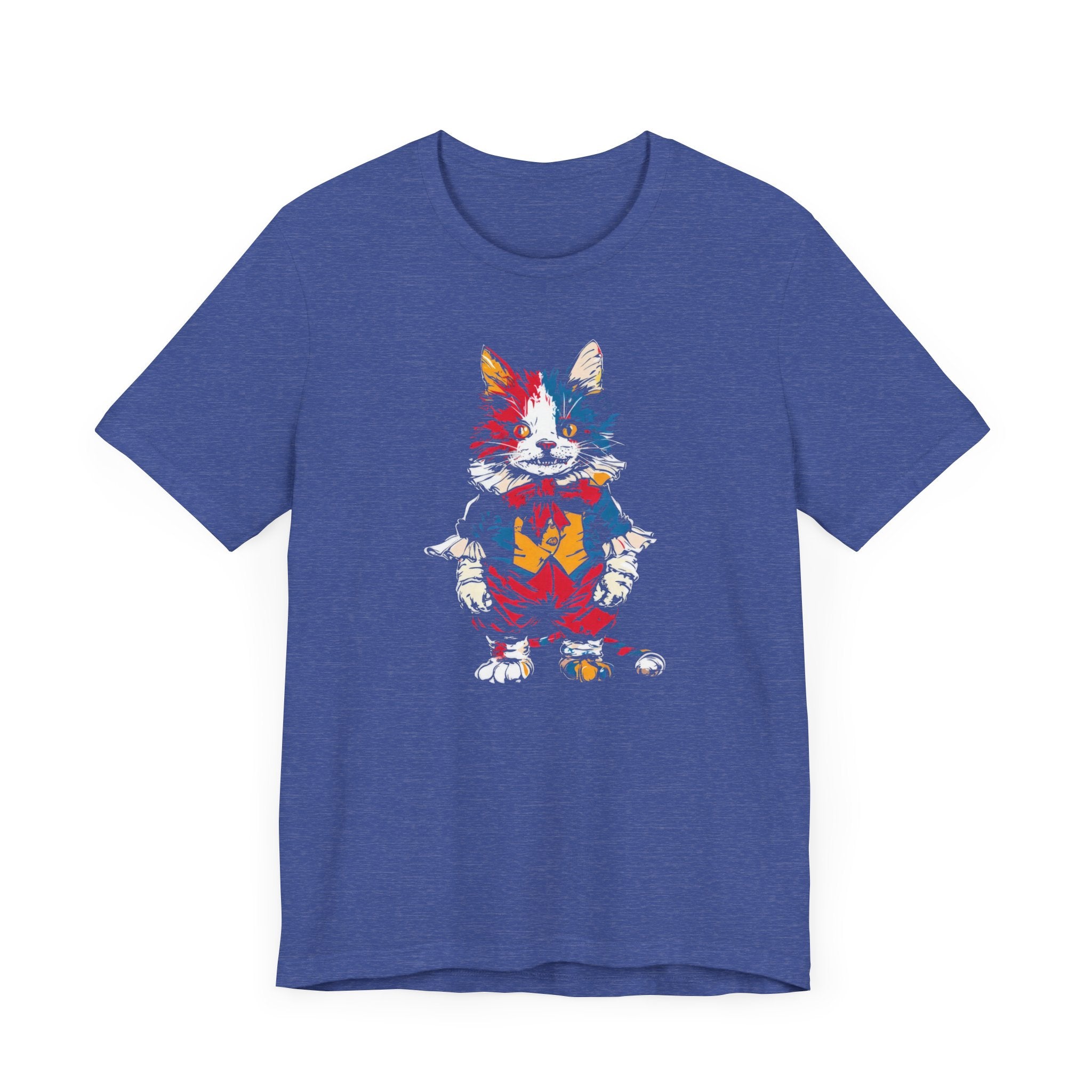 Colorful Mischievous Cat Graphic Tee