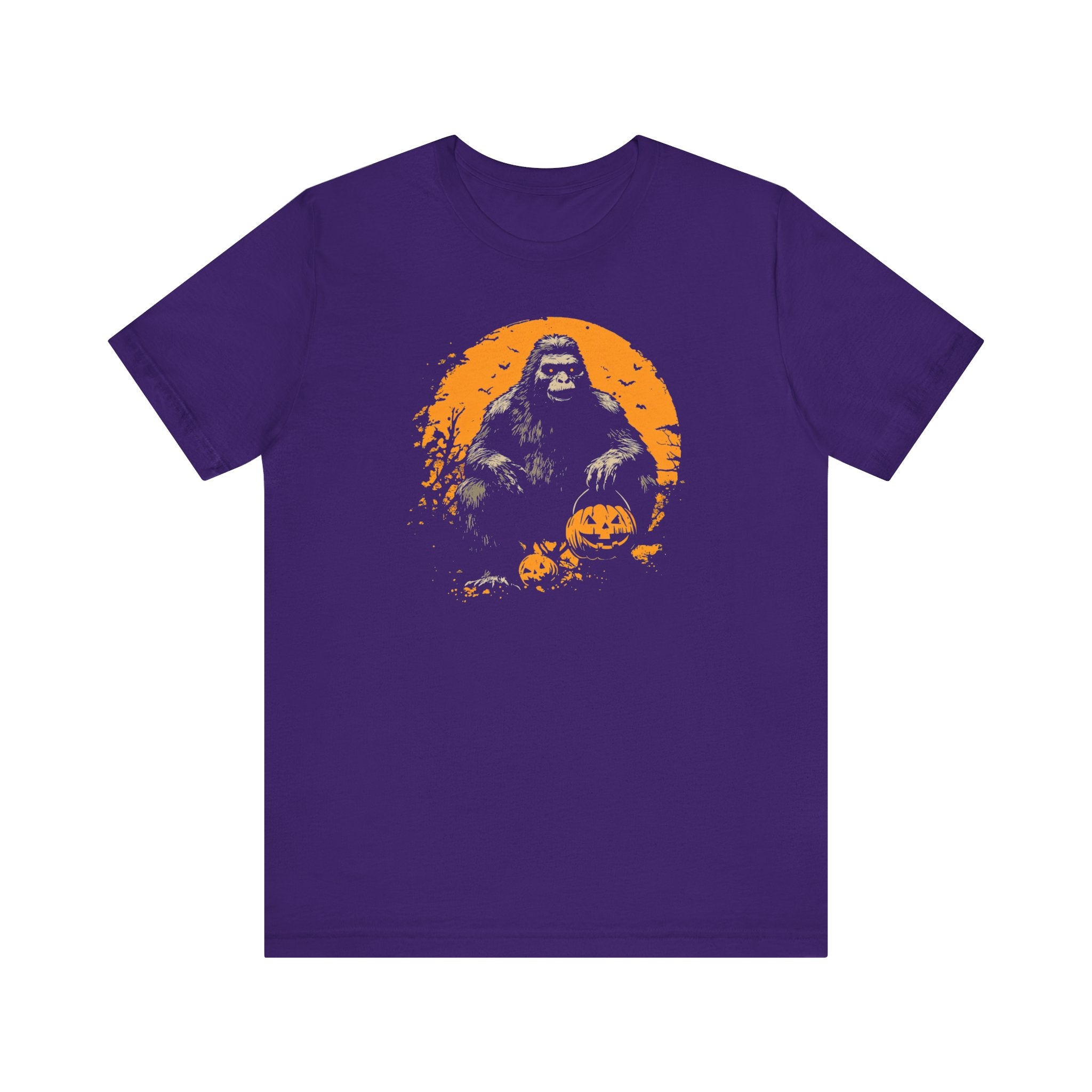 Halloween Bigfoot T-Shirt Spooky Sasquatch Pumpkin Tee