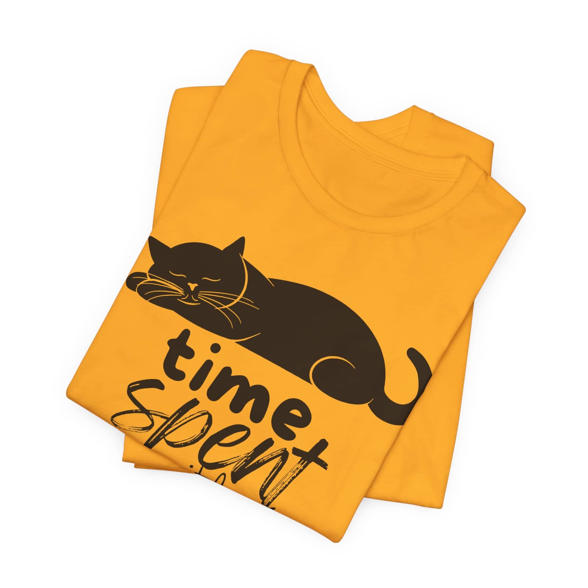 Purrfect Moments Tee - 'Time Spent with Cats is Never Wasted' T-Shirt Unisex Jersey Short Sleeve Tee