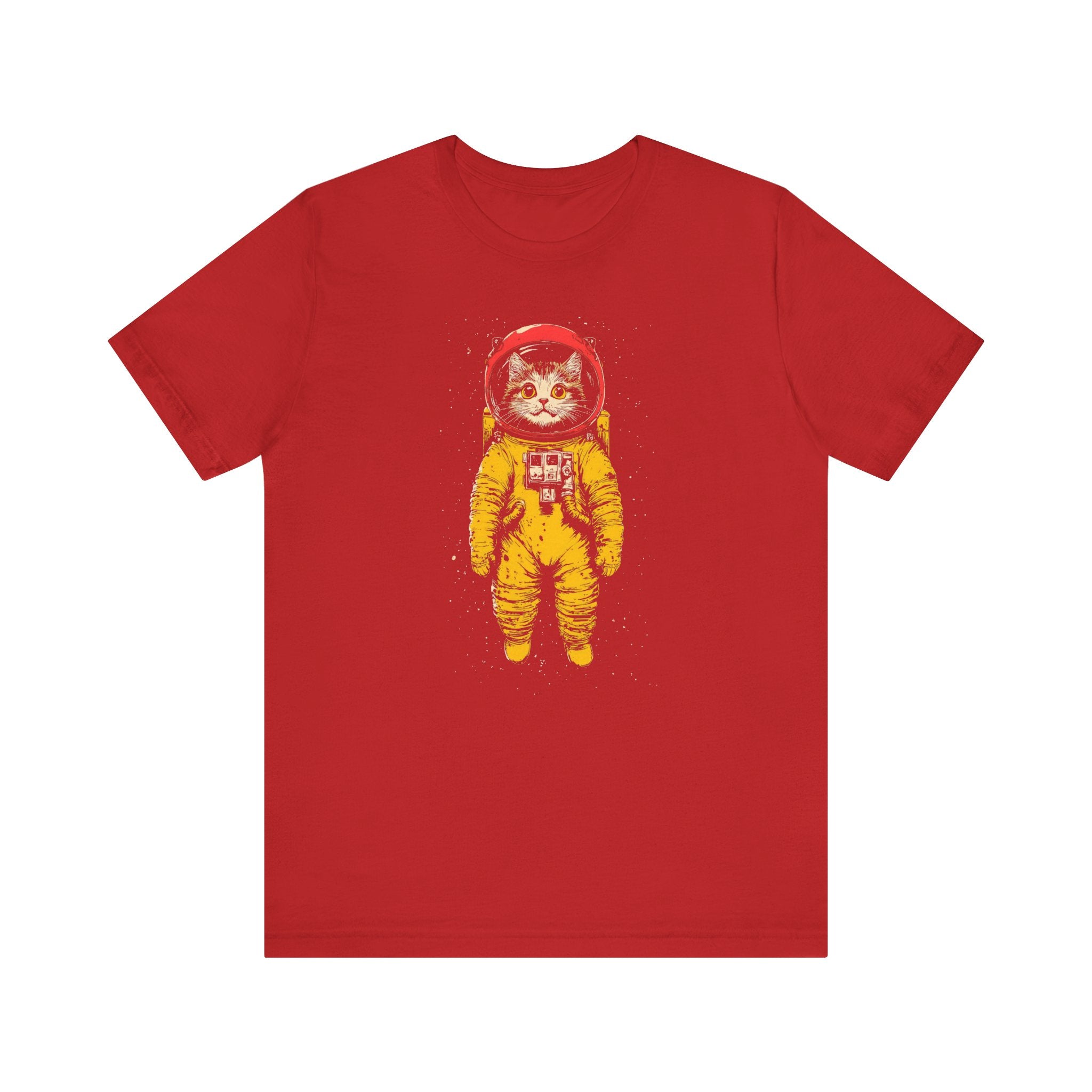 Yellow Space Suit Cat Astronaut Graphic Tee