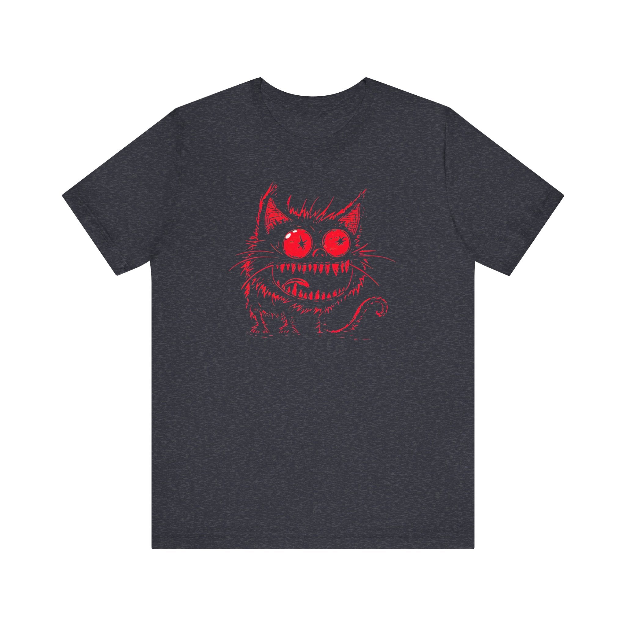 Sinister Red-Eyed Cat Graphic Tee