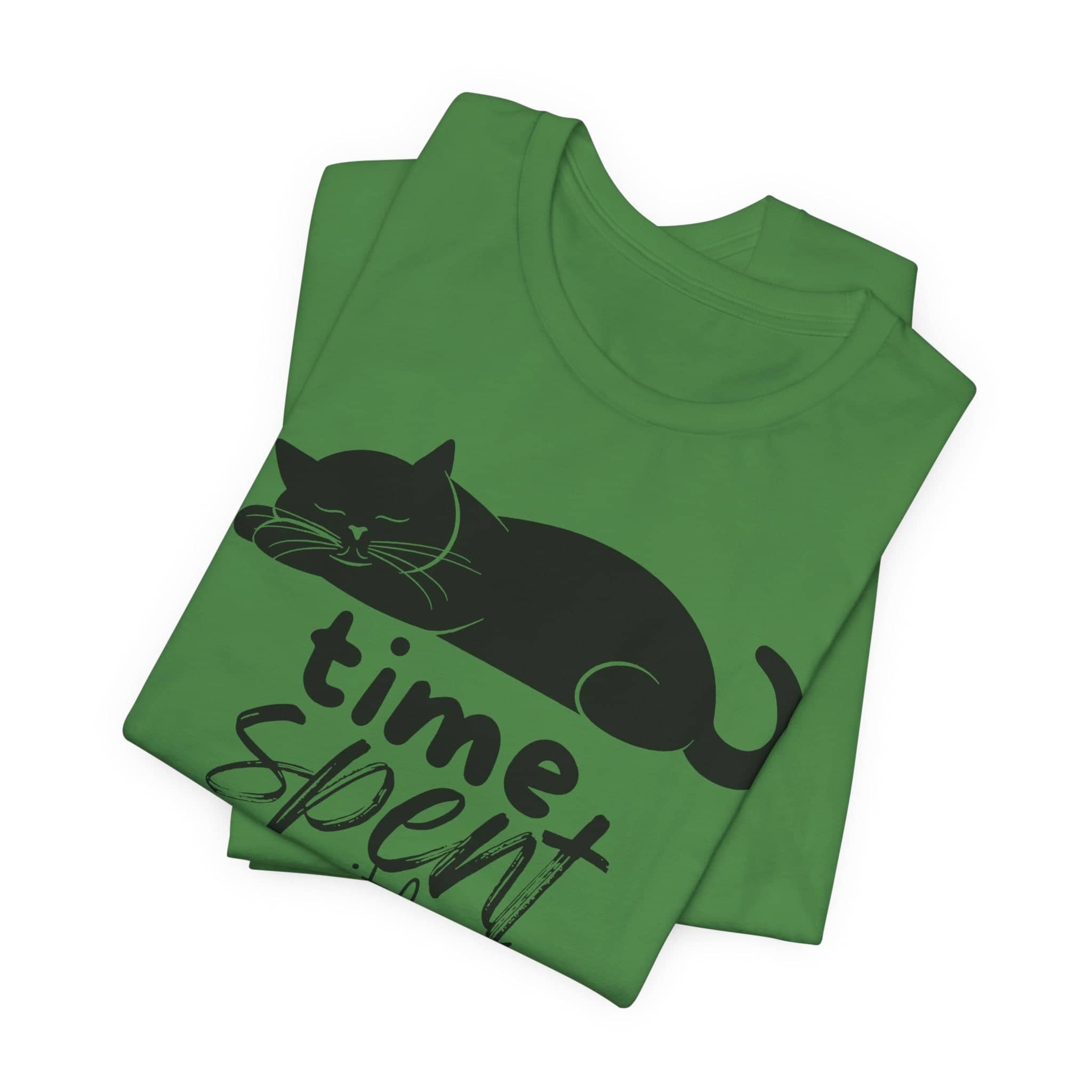 Purrfect Moments Tee - 'Time Spent with Cats is Never Wasted' T-Shirt Unisex Jersey Short Sleeve Tee