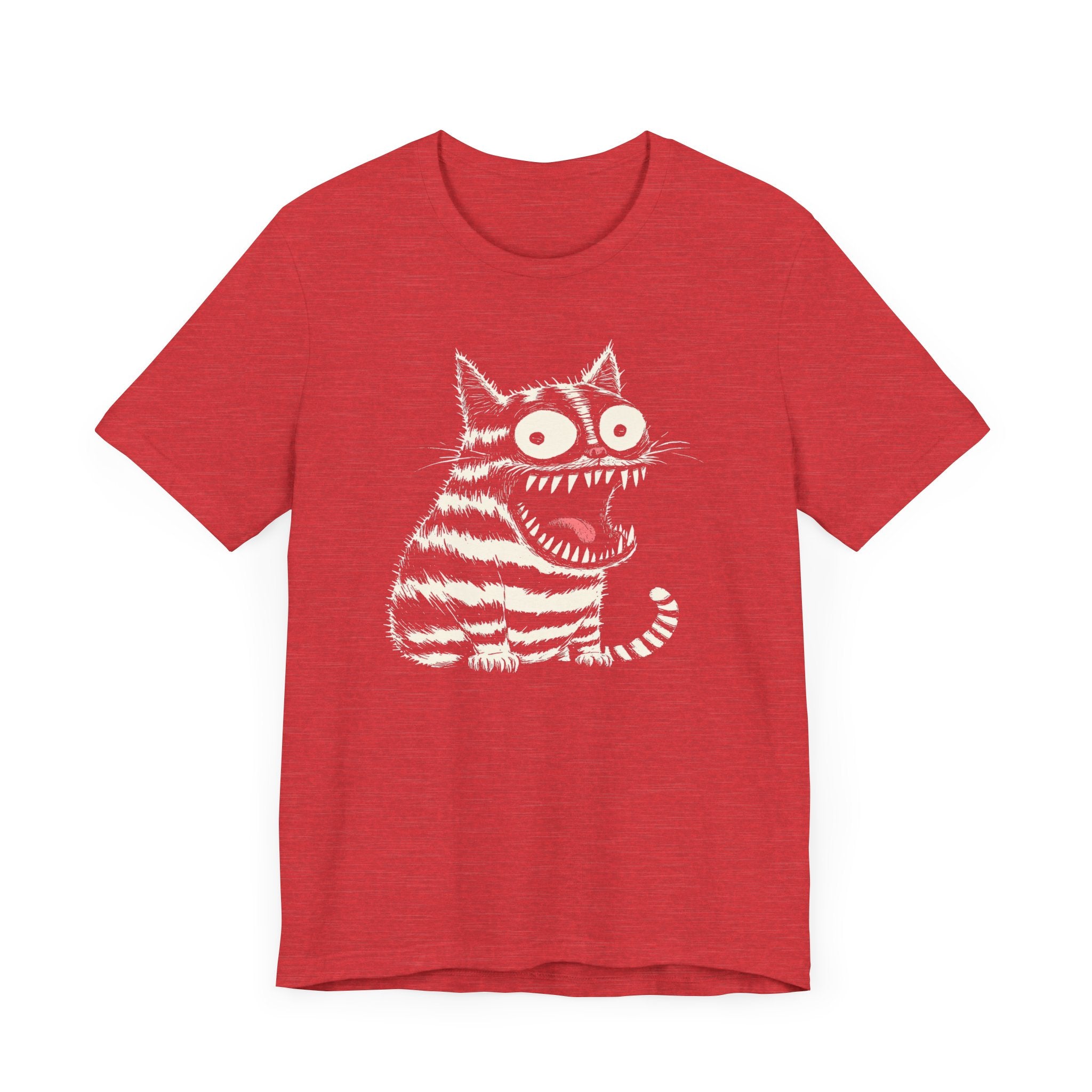 Quirky Striped Cat Graphic Tee