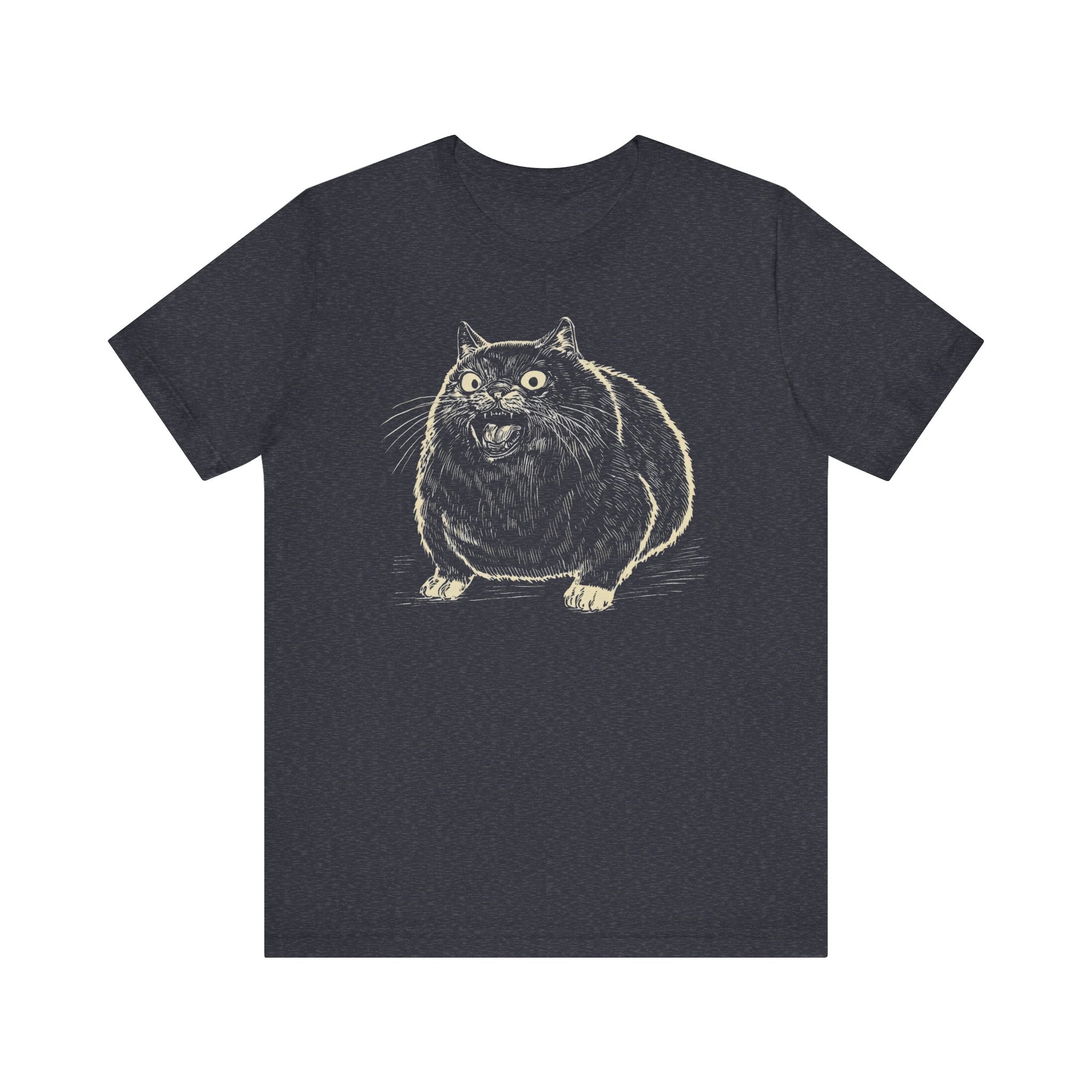 Yowling Chonky Cat T-Shirt Funny and Quirky Design