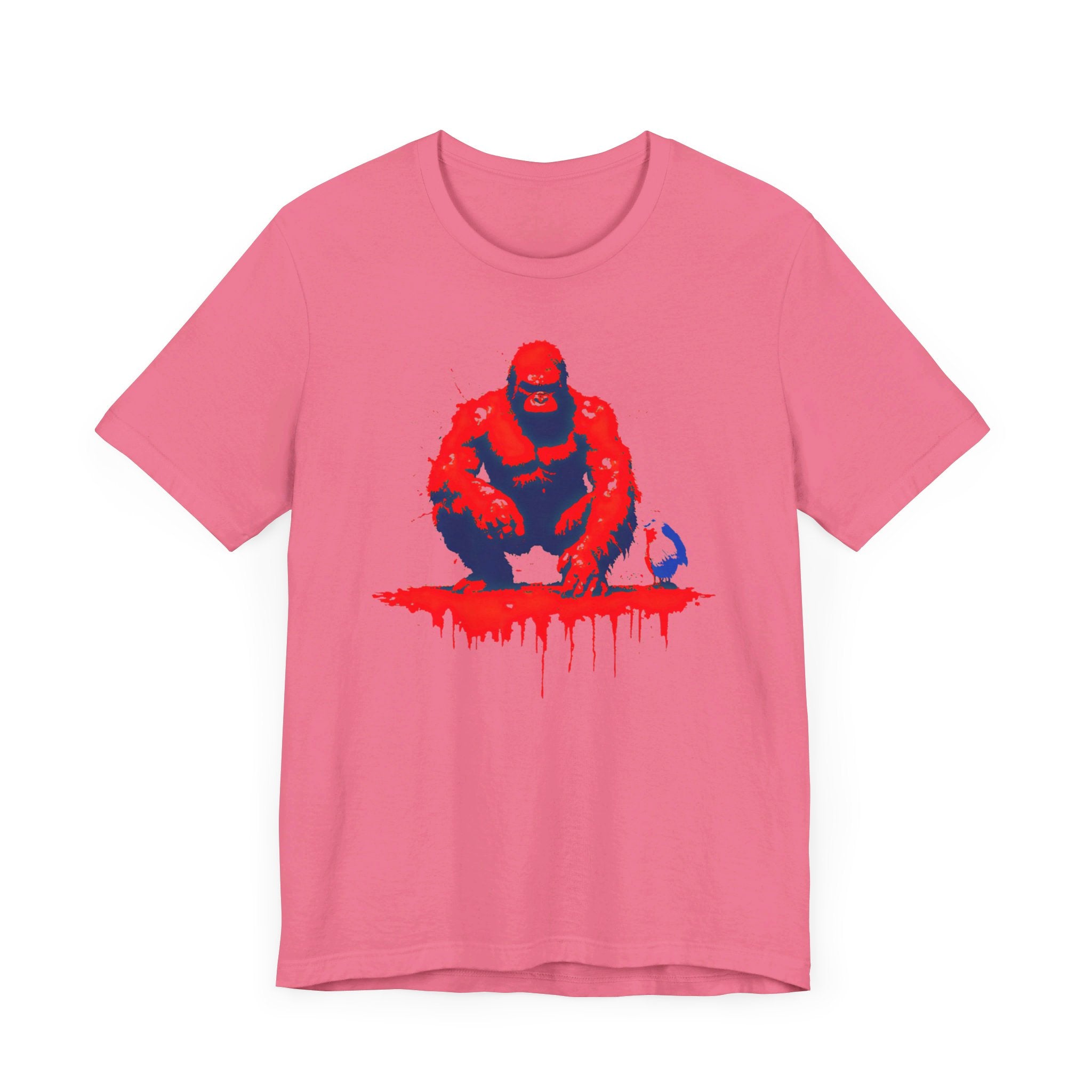 Bold Red Bigfoot T-Shirt Artistic and Unique Design