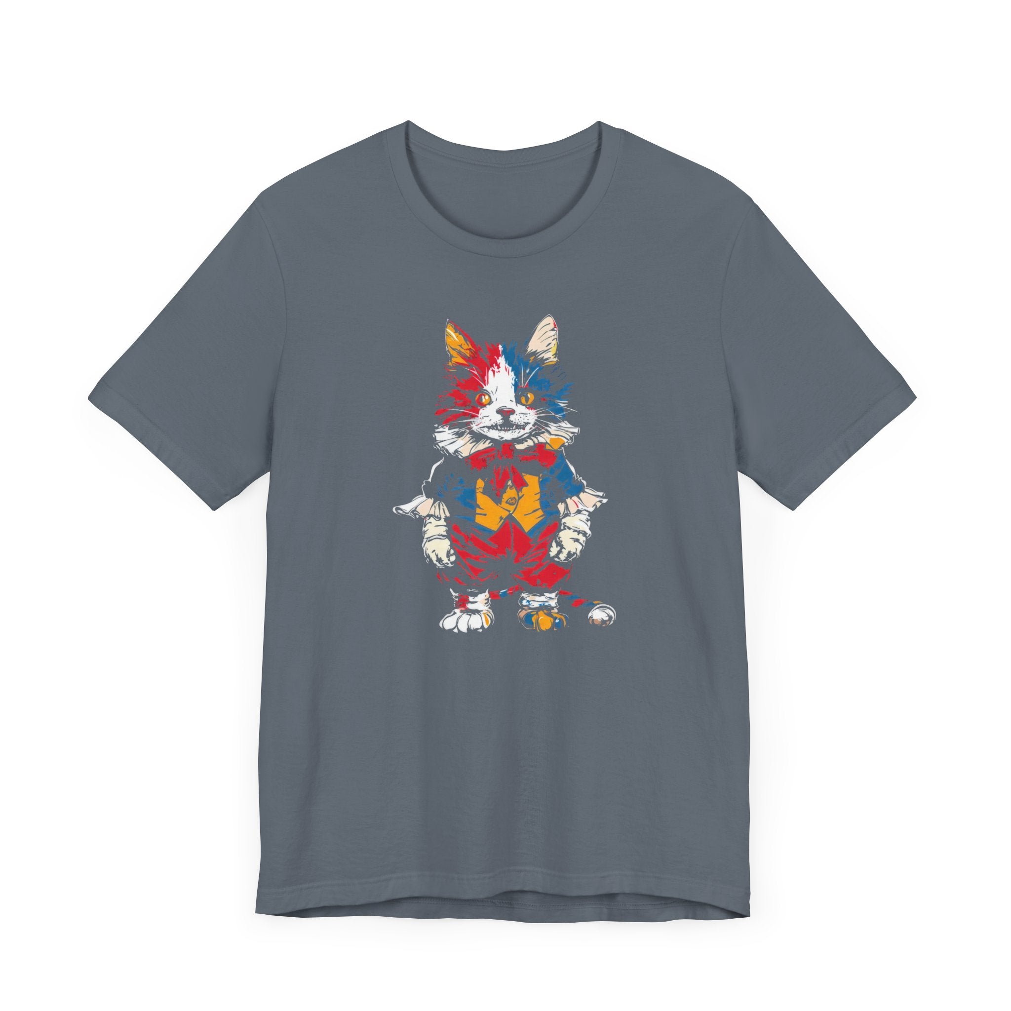 Colorful Mischievous Cat Graphic Tee