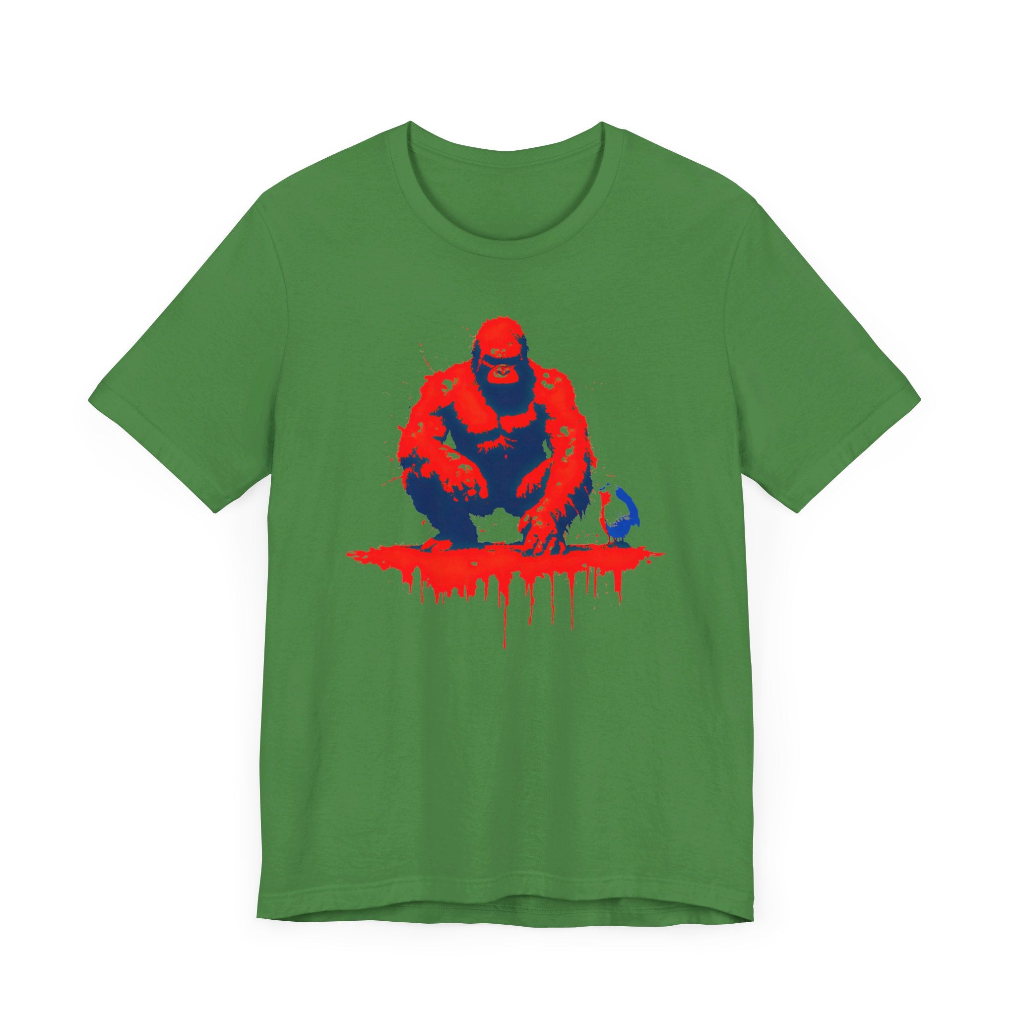 Bold Red Bigfoot T-Shirt Artistic and Unique Design