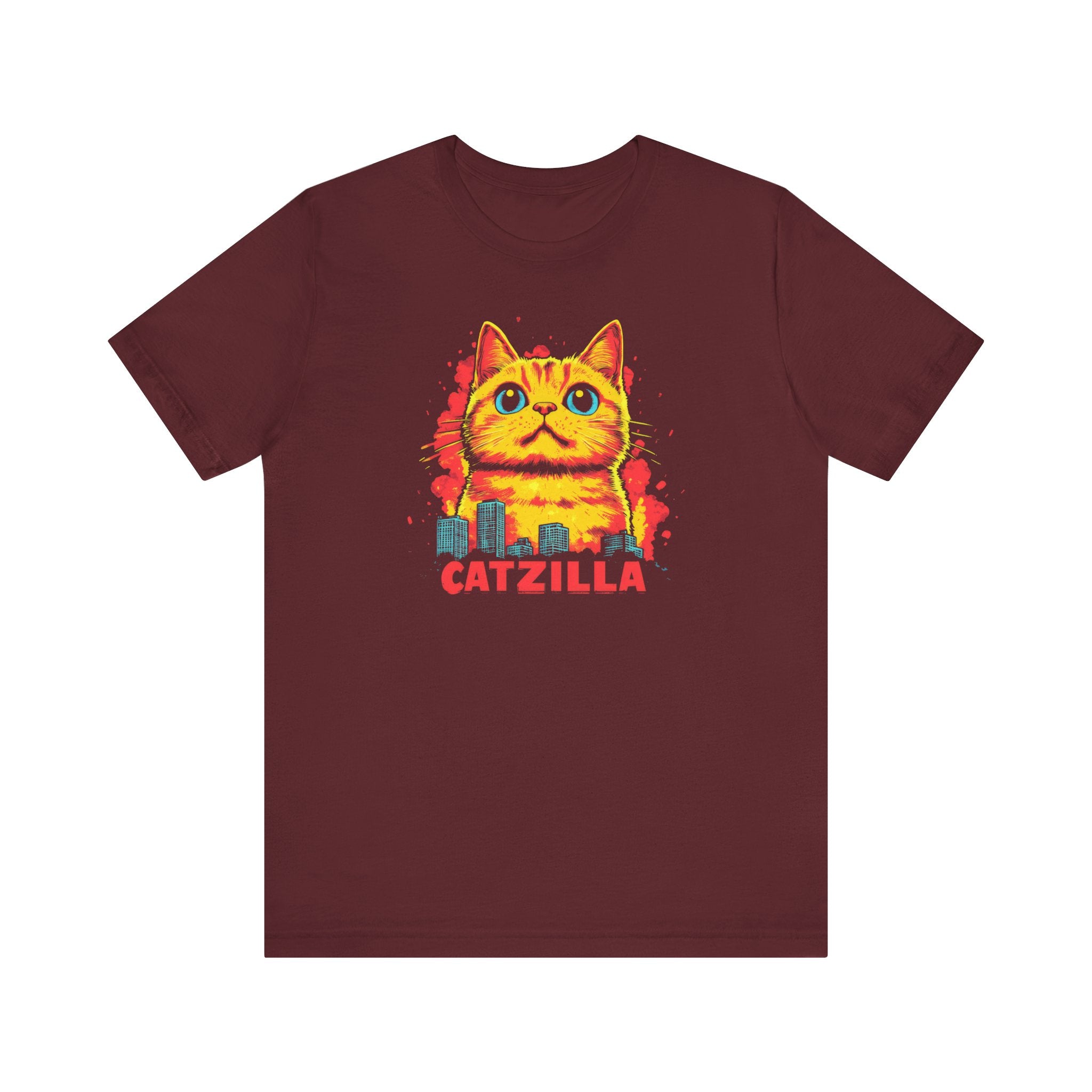 Catzilla Cute Chaos T-Shirt Adorable Cat City Design