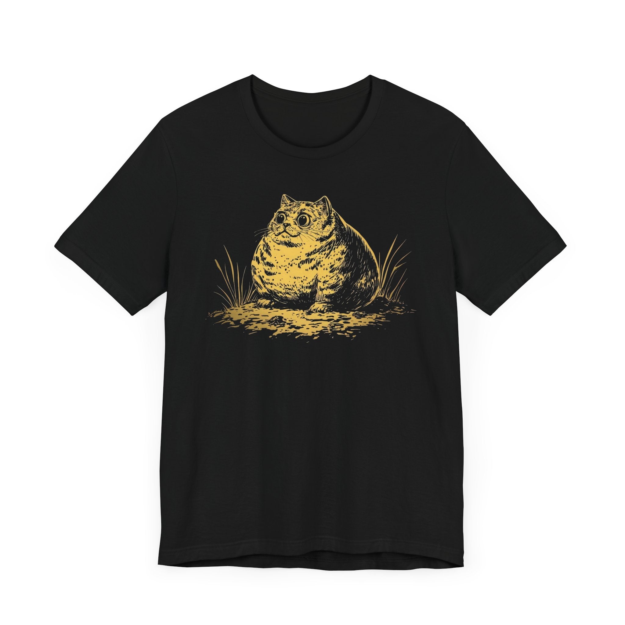 Chubby Cat in the Grass Graphic Tee