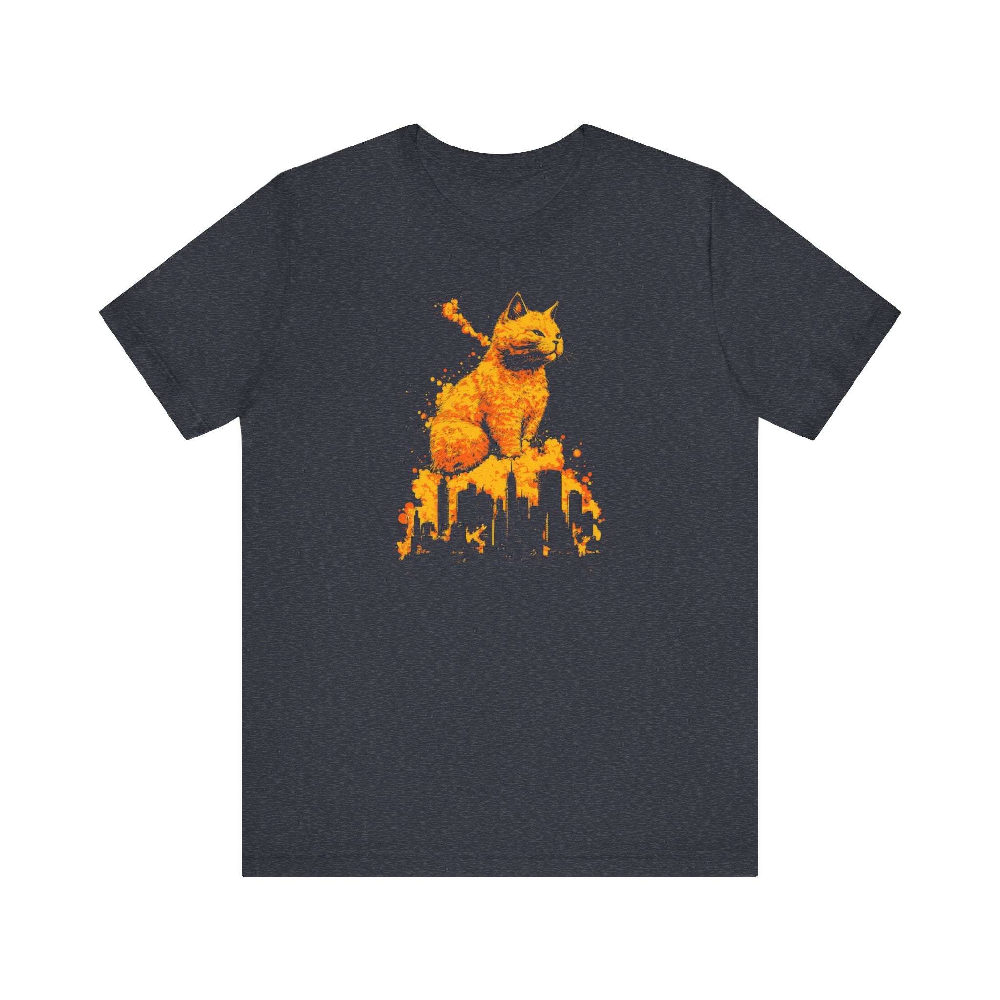 Catzilla Blazing Fury T-Shirt Giant Cat City Fire Design