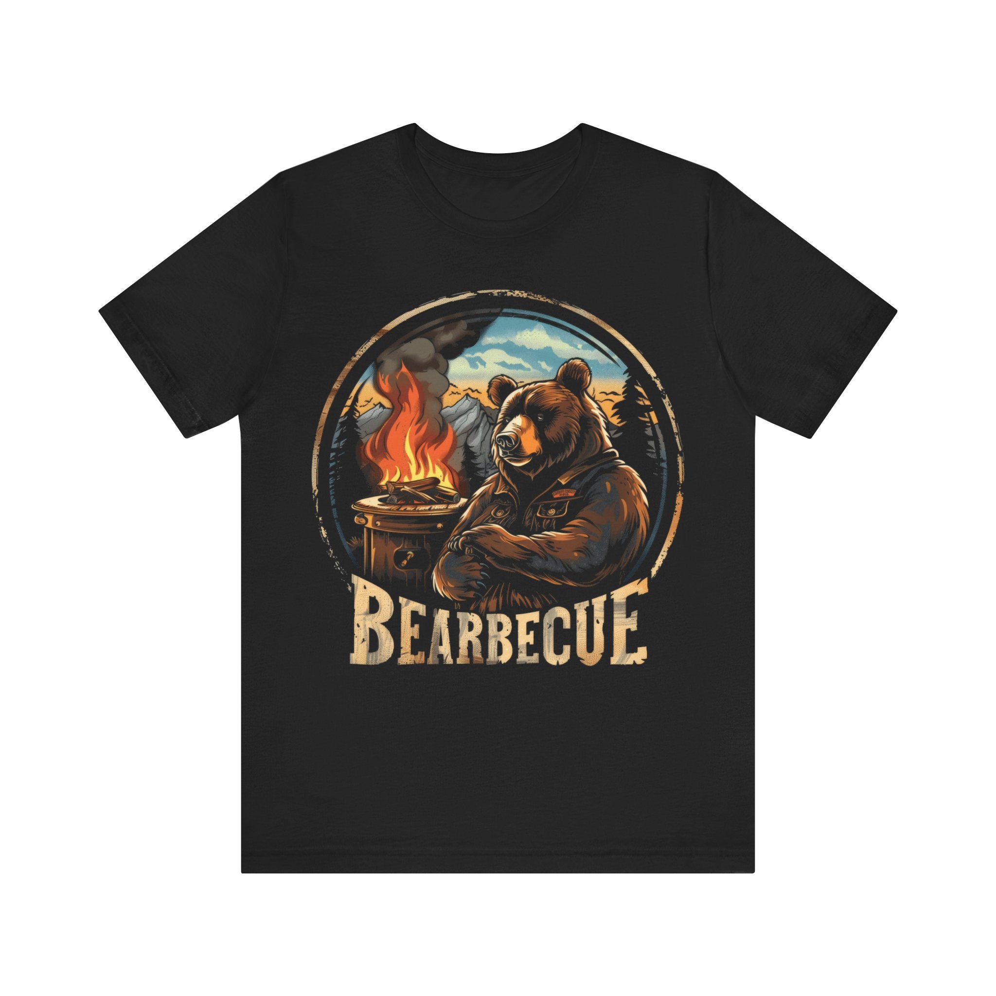 Bearbecue Funny Bear T-Shirt BBQ Lover Tee