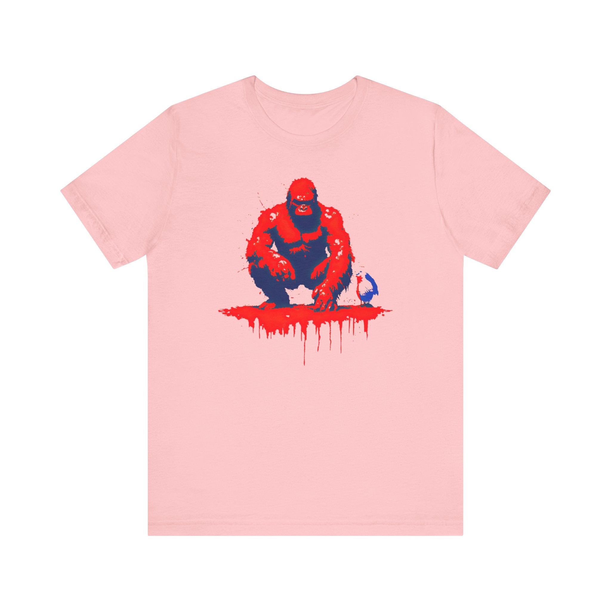 Bold Red Bigfoot T-Shirt Artistic and Unique Design